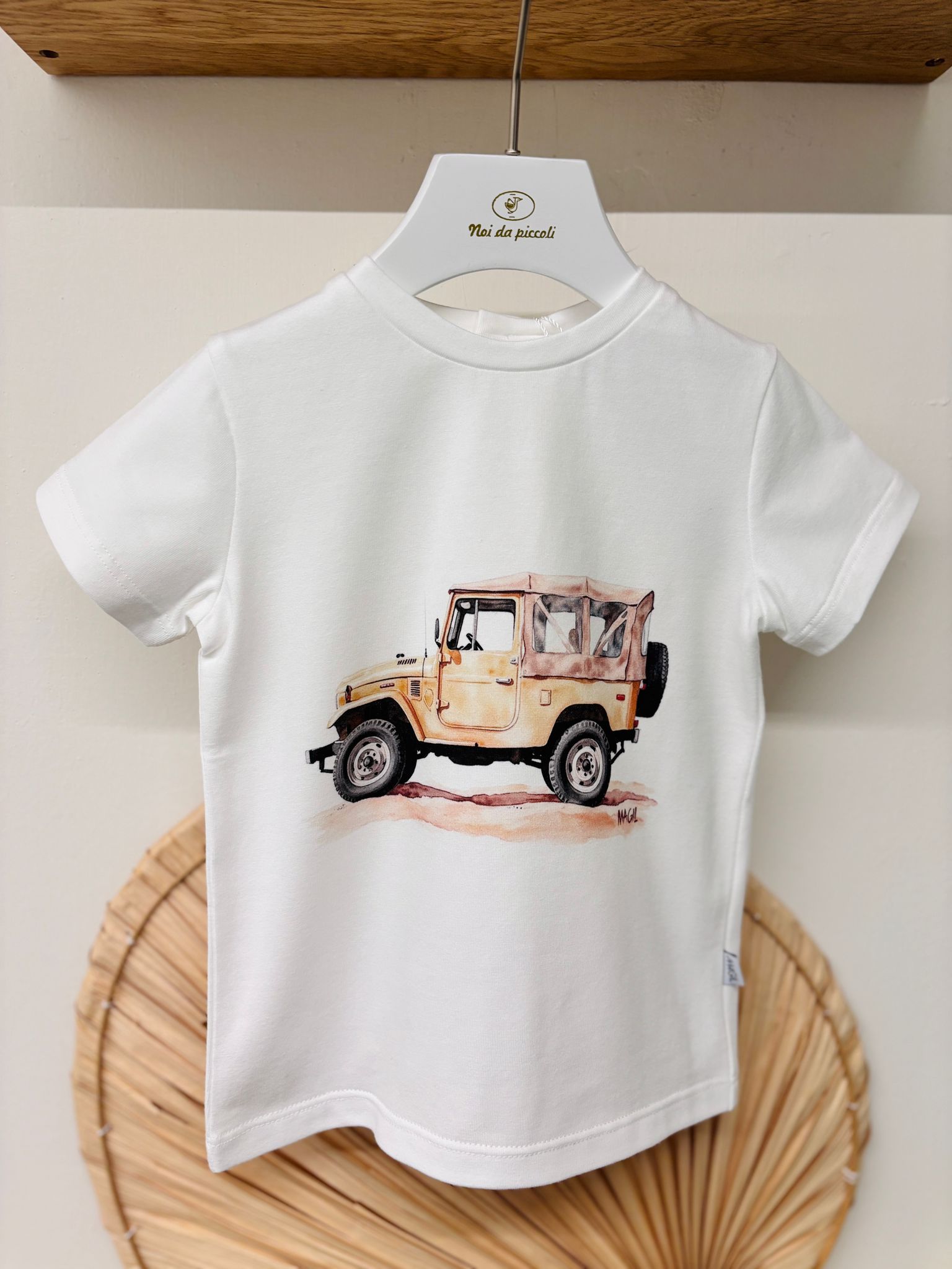 T - SHIRT IN COTONE CON DISEGNINI BIANCO - Noi da piccoli