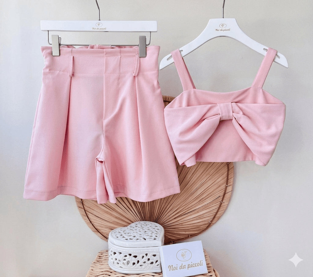 TOP CON PANTAGONNA ROSA - Noi da piccoli
