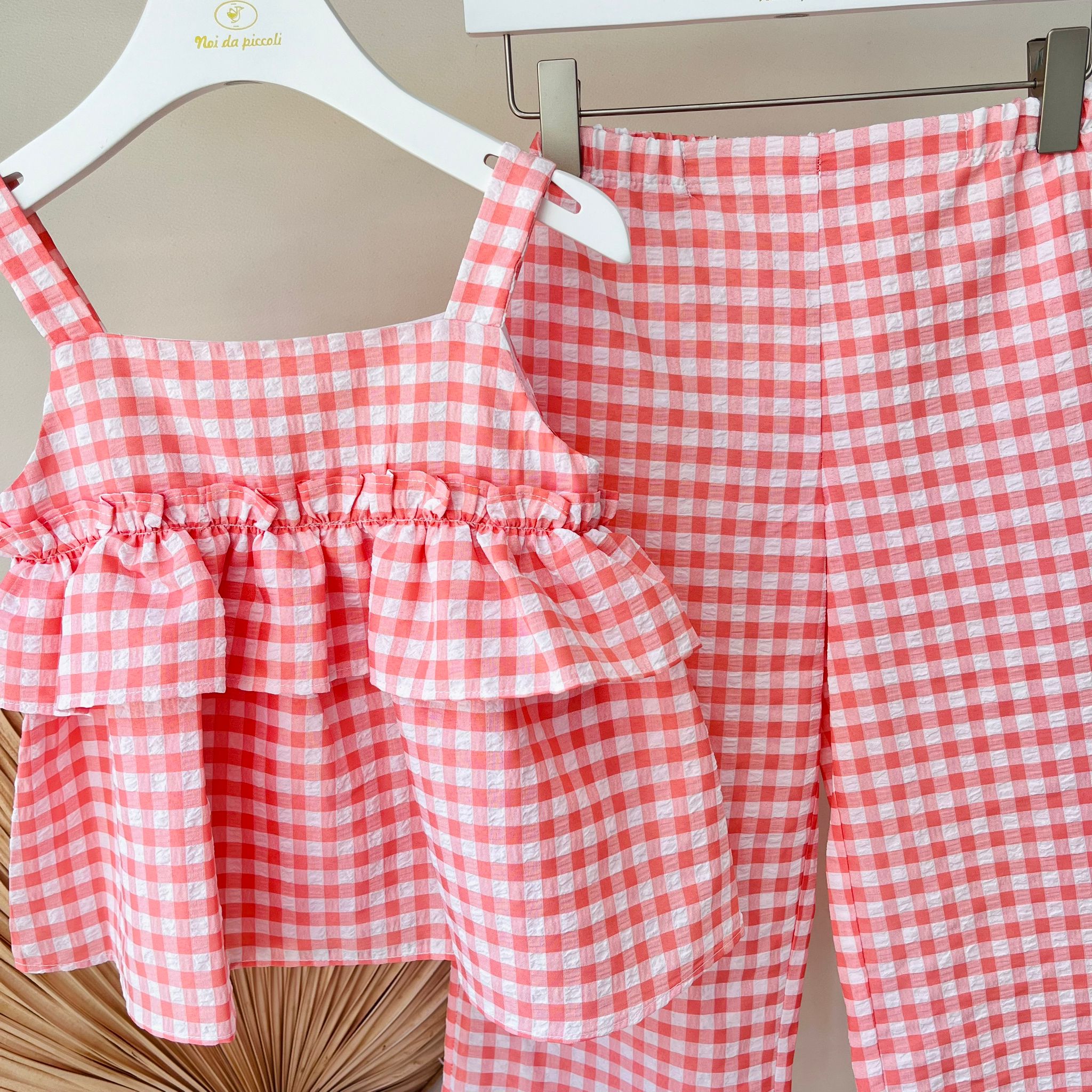 TOP CON PANTALONE CATANZARO 100 % COTONE ARANCIO - Noi da piccoli