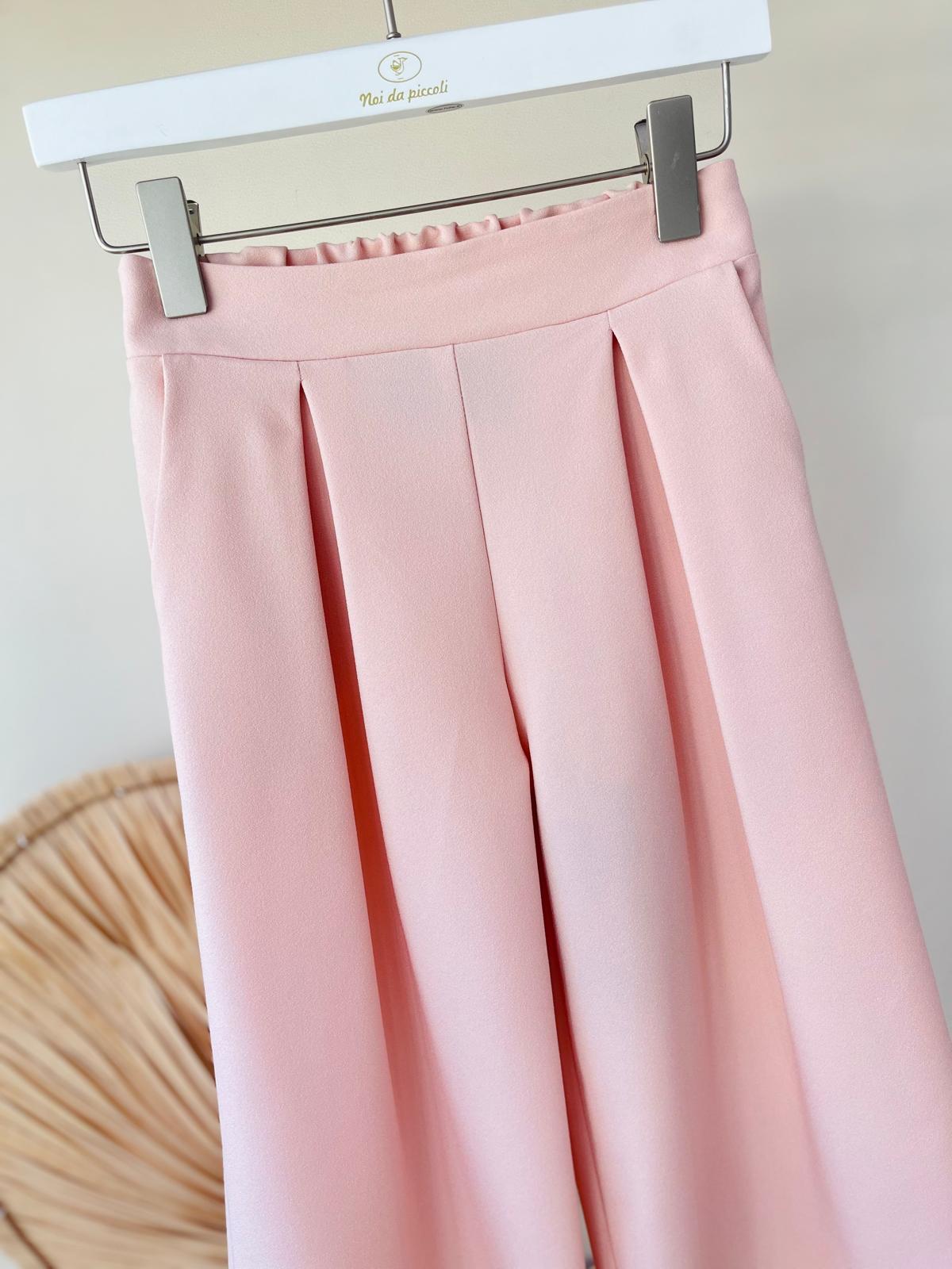 TOP CON PANTALONE PALAZZO ROSA - Noi da piccoli
