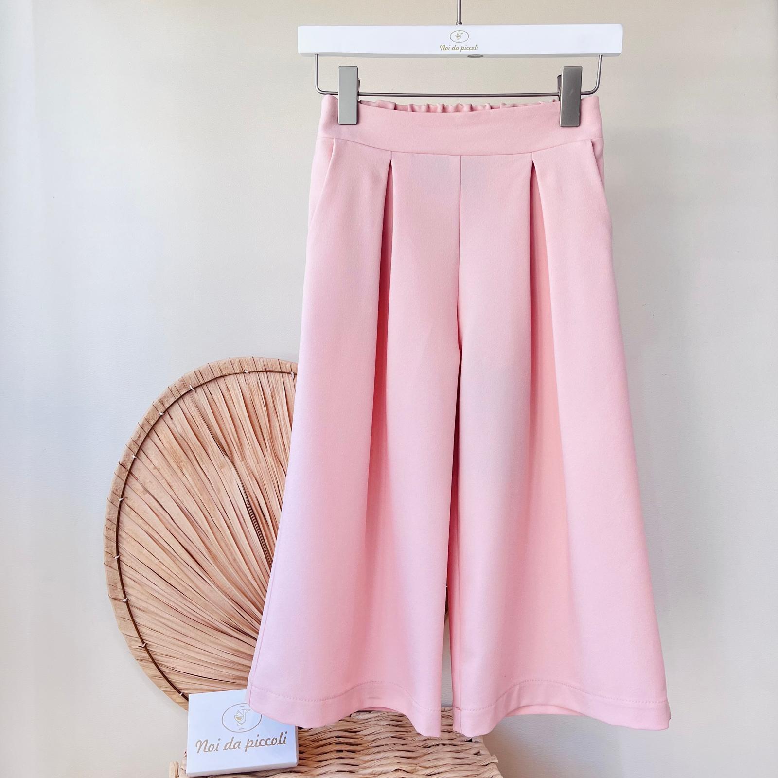 TOP CON PANTALONE PALAZZO ROSA - Noi da piccoli