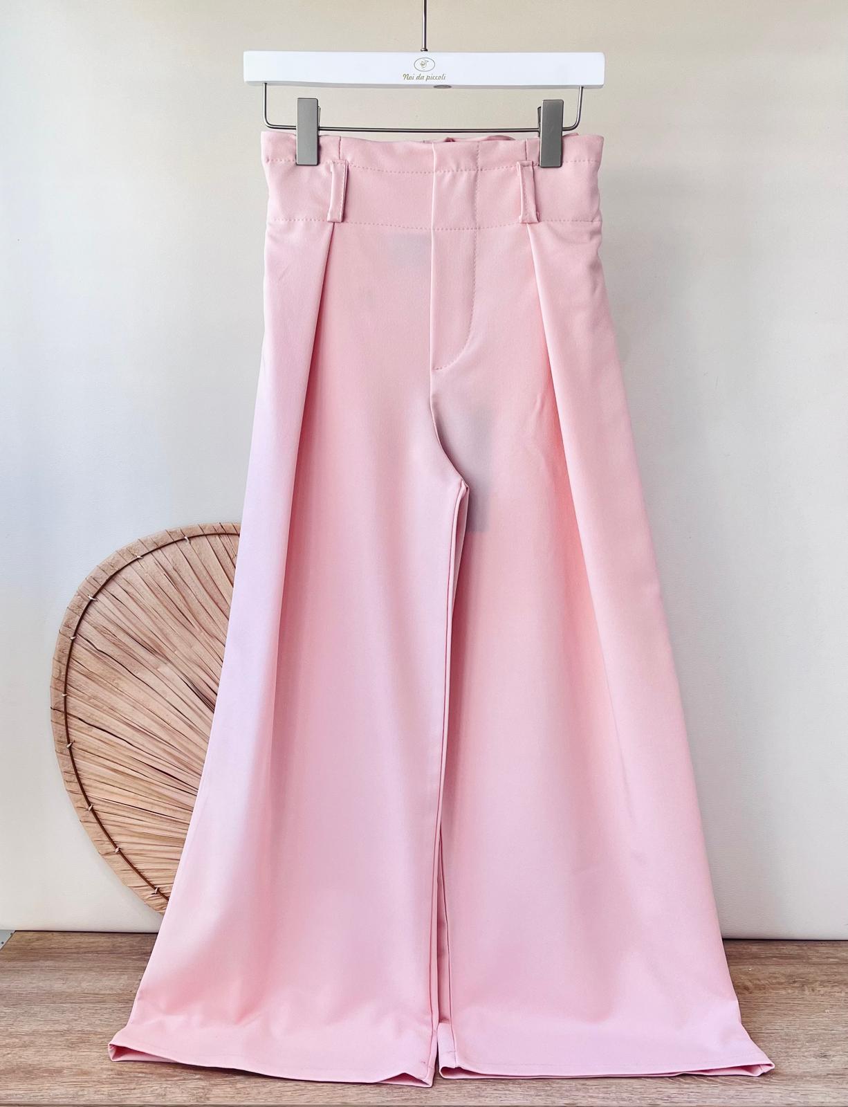 TOP GLITTER CON PANTALONE PALAZZO ROSA - Noi da piccoli