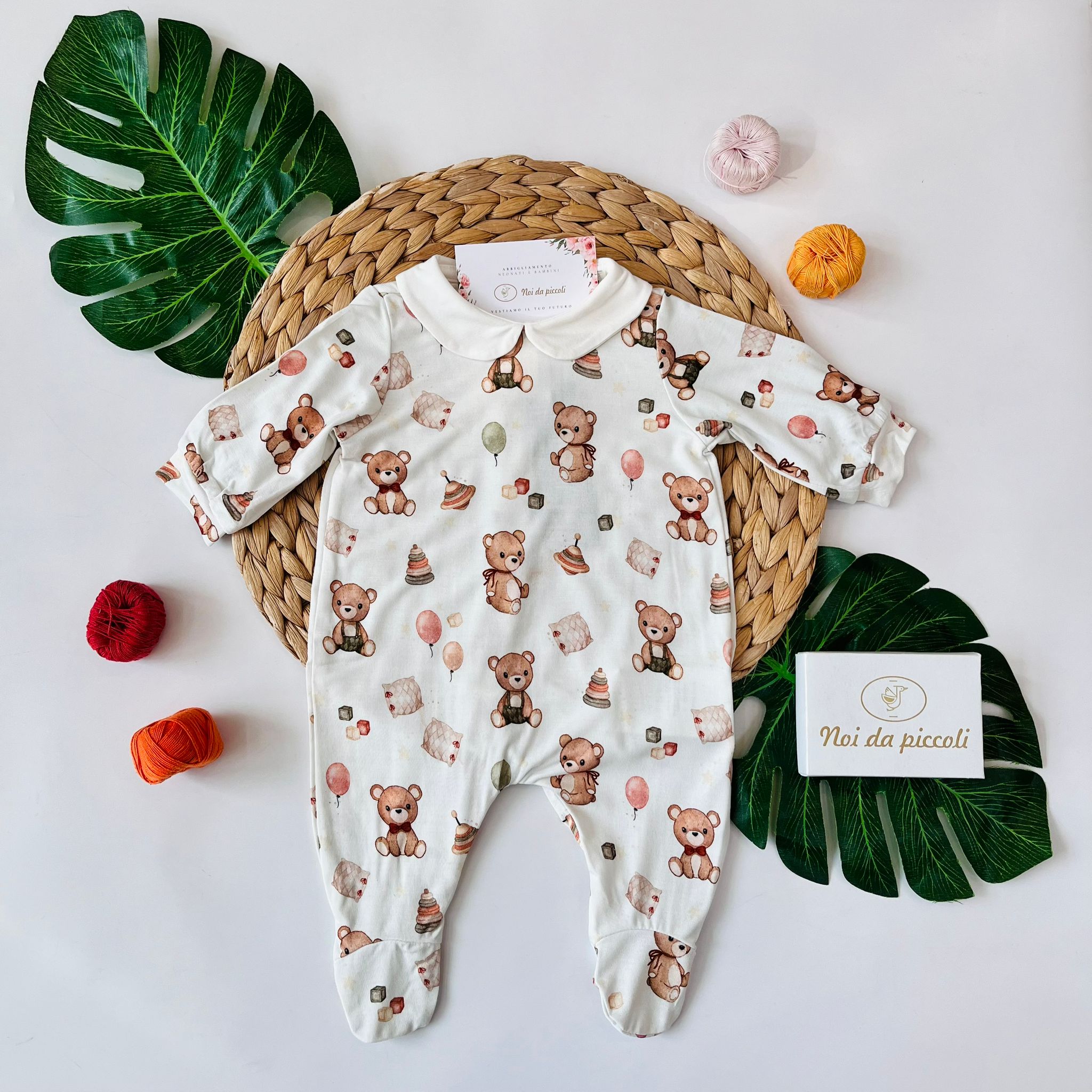 TUTINA 100% BAMBOO BIANCO ORSETTO VINTAGE - Noi da piccoli