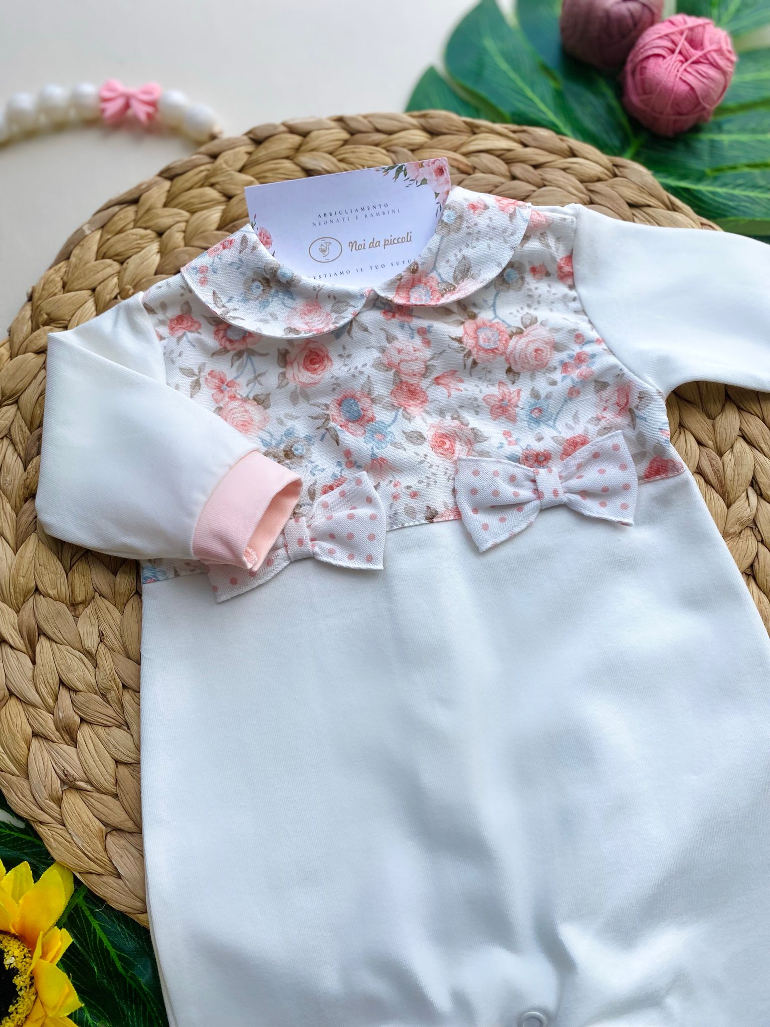 TUTINA 100 % COTONE Bianco - Noi da piccoli