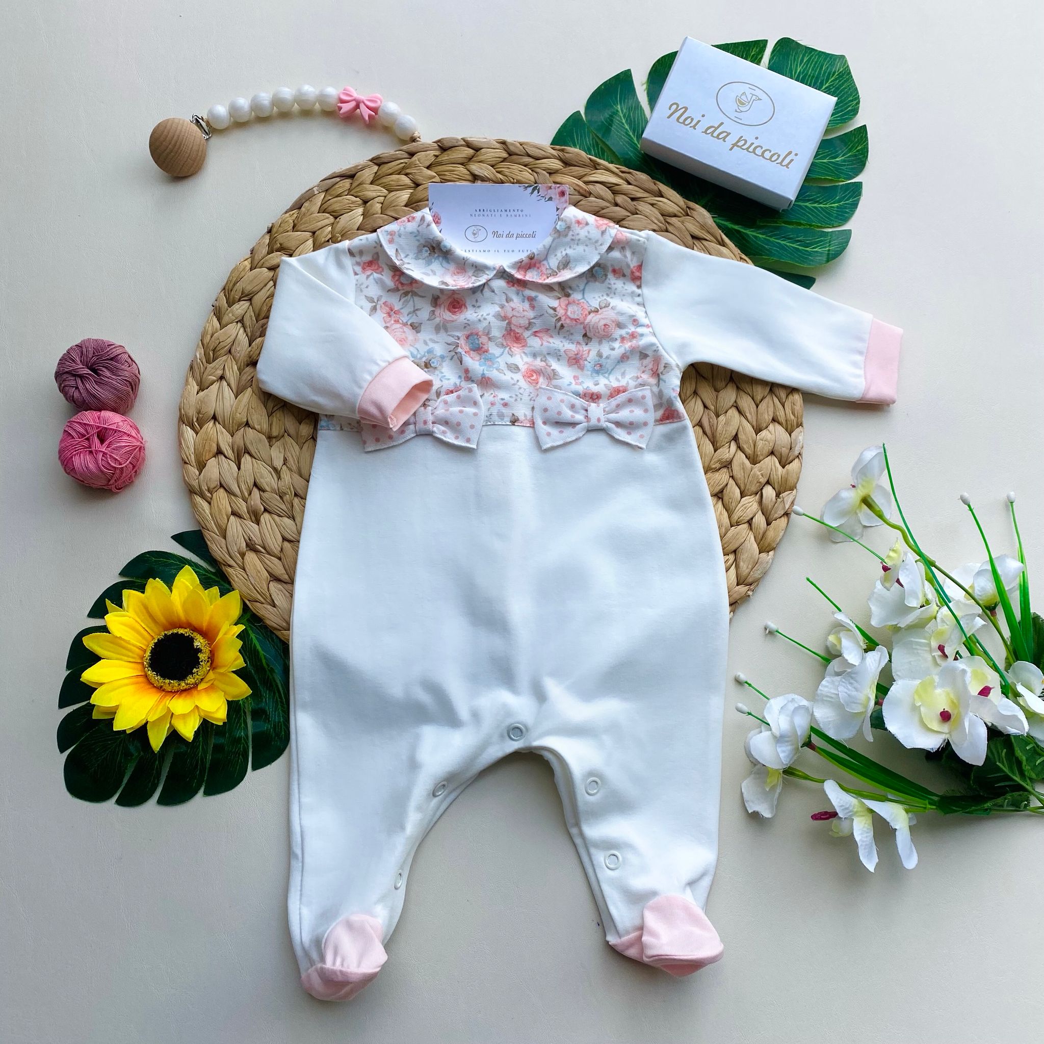 TUTINA 100 % COTONE Bianco - Noi da piccoli