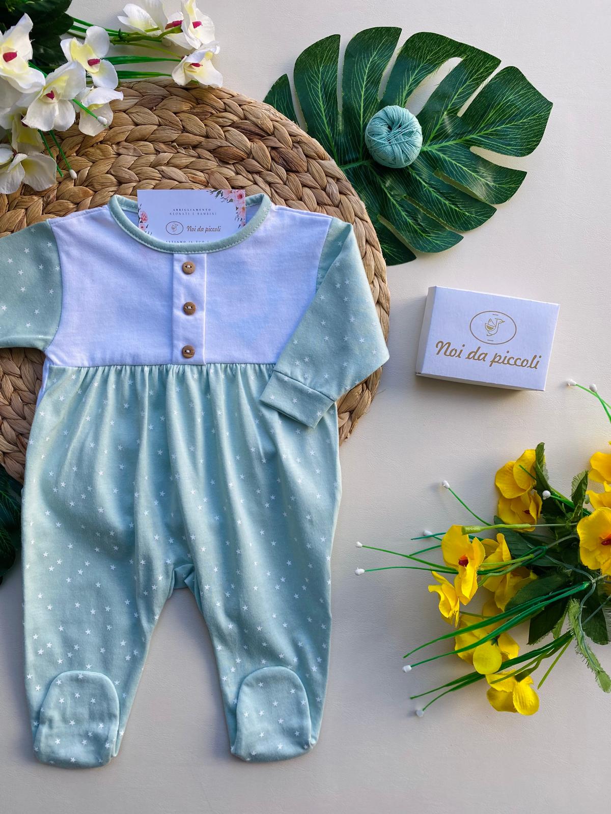 TUTINA 100 % COTONE Verde - Noi da piccoli