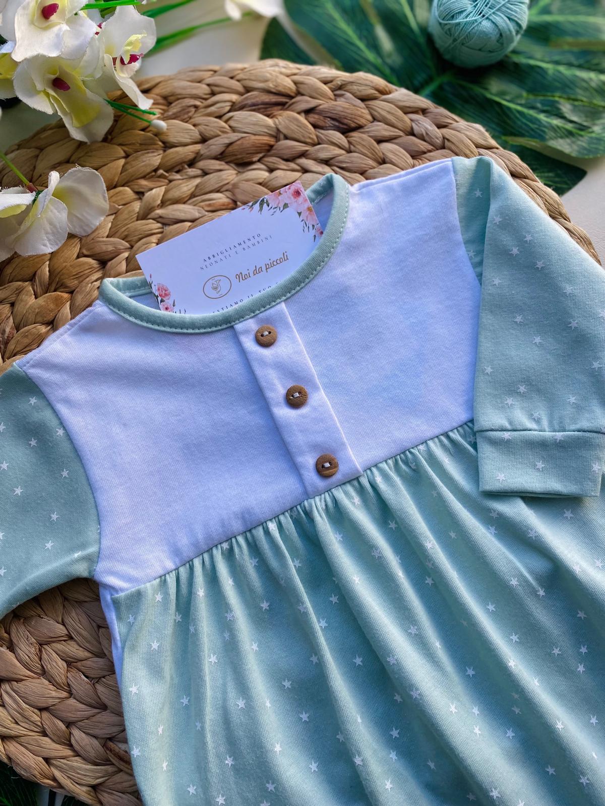 TUTINA 100 % COTONE Verde - Noi da piccoli