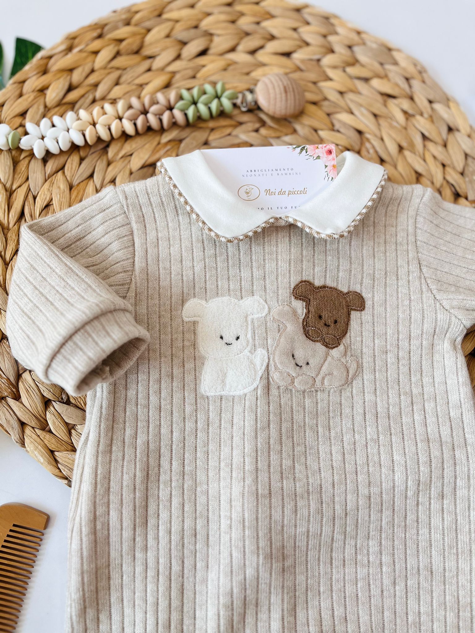 TUTINA A COSTINE CALDO COTONE ANALLERGICO BISCOTTO - Noi da piccoli