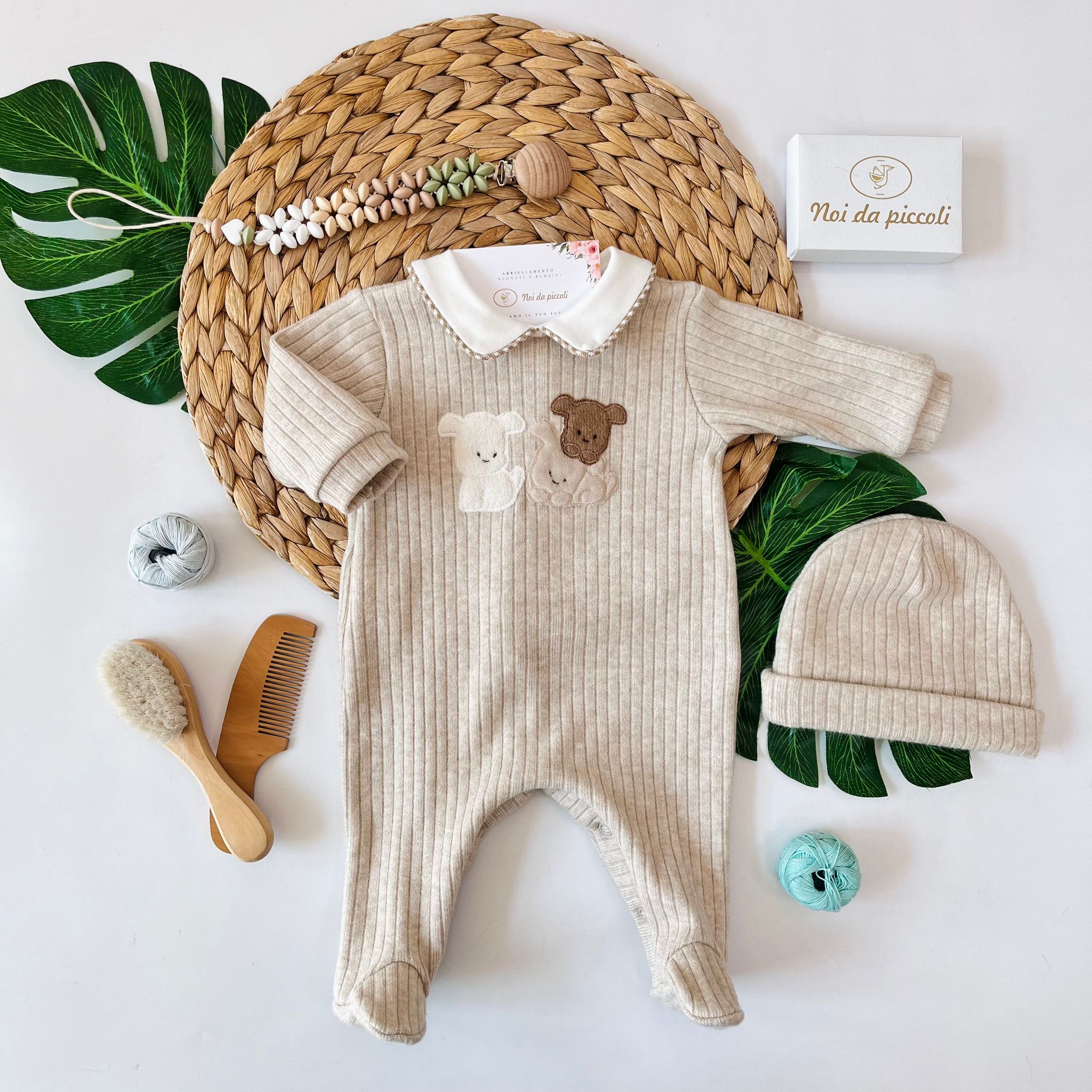 TUTINA A COSTINE CALDO COTONE ANALLERGICO BISCOTTO - Noi da piccoli