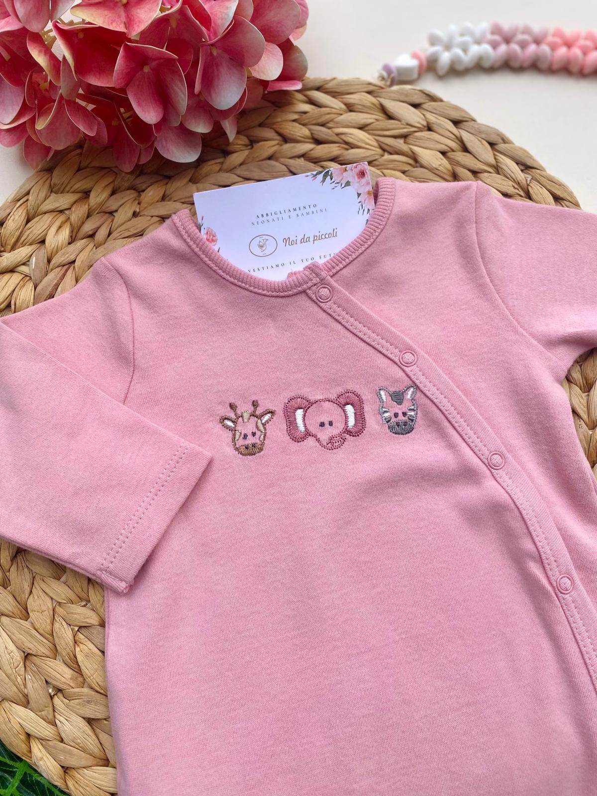 TUTINA ANTIPANICO CON ANIMALINI FILATO CALDO ROSA - Noi da piccoli