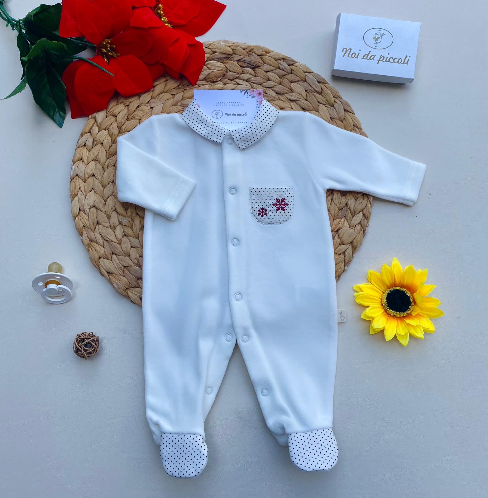 TUTINA ANTIPANICO CON COLLETTO A POIS CINIGLIA PANNA - Noi da piccoli