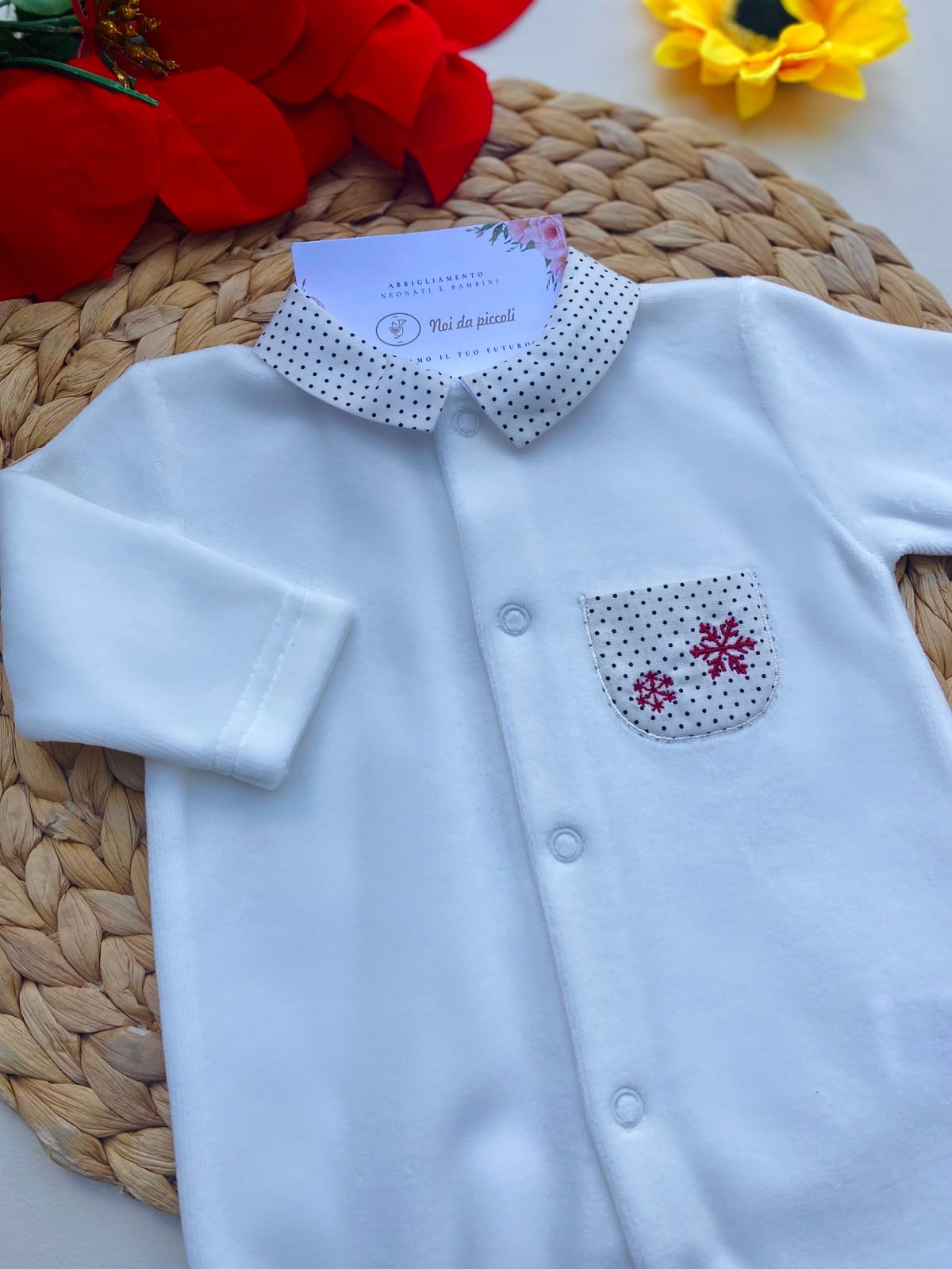 TUTINA ANTIPANICO CON COLLETTO A POIS CINIGLIA PANNA - Noi da piccoli