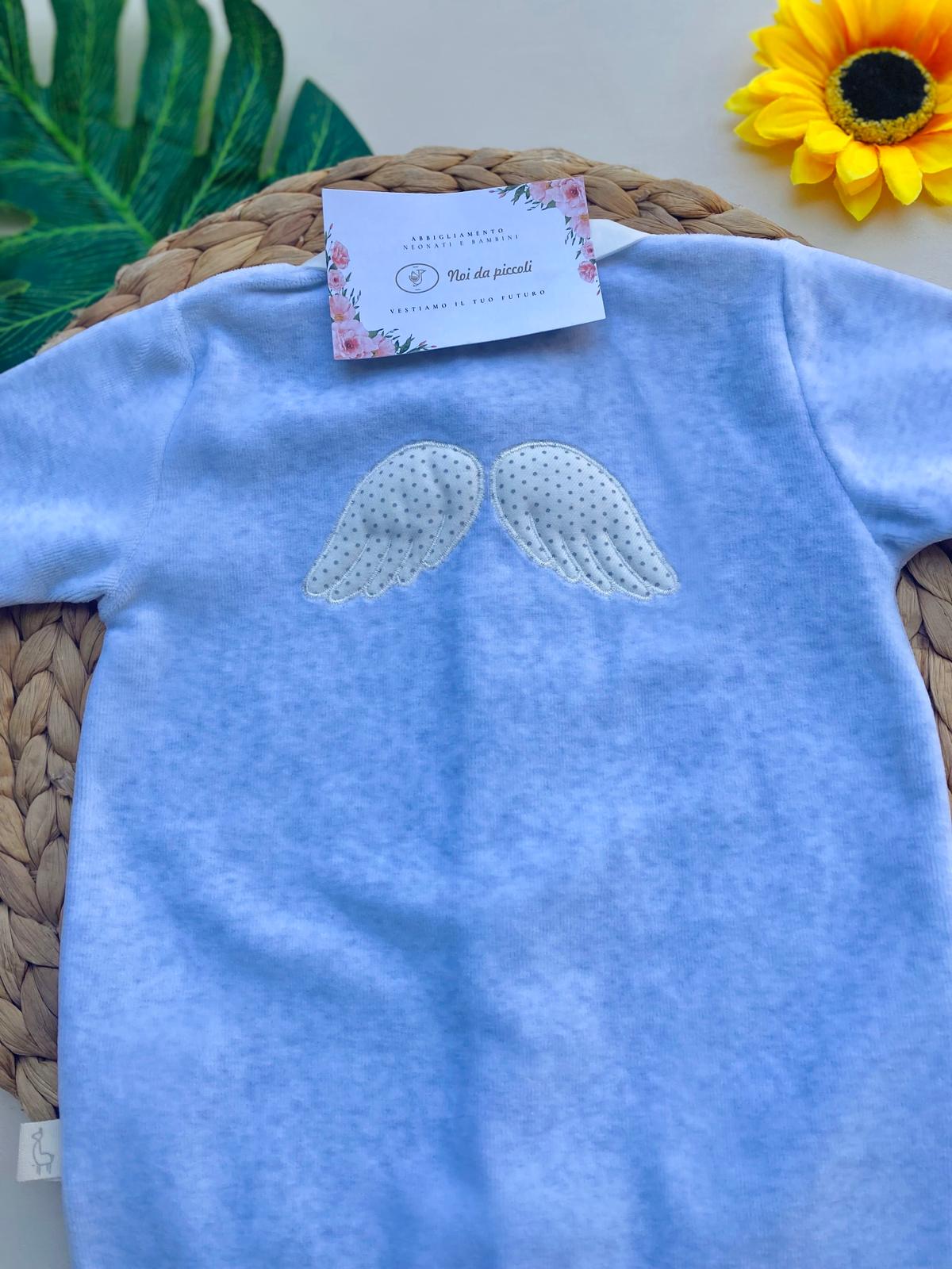 TUTINA ANTIPANICO CON COLLETTO BIANCO CINIGLIA Grigio - Noi da piccoli