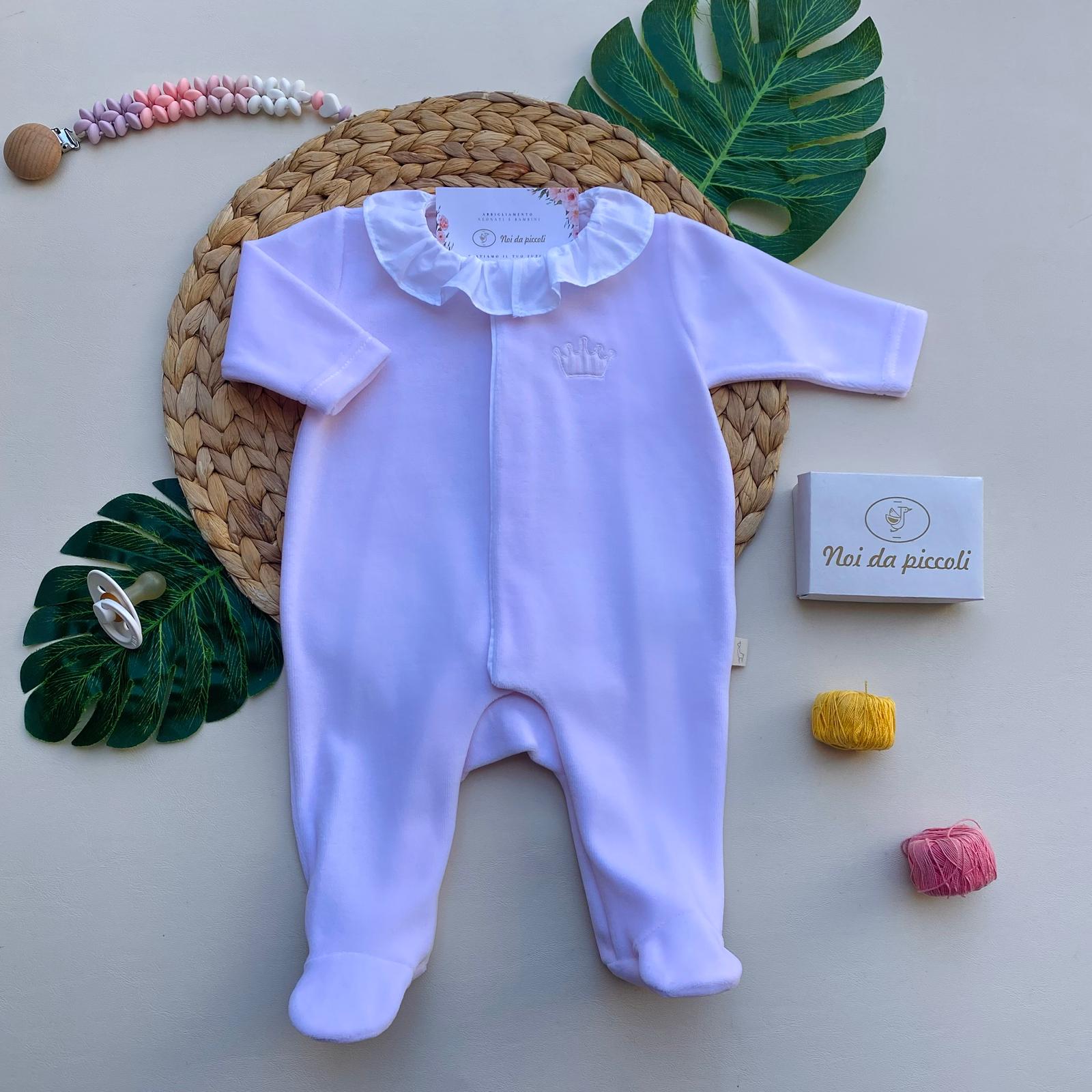 TUTINA ANTIPANICO CON COLLETTO BIANCO CINIGLIA ROSA BABY - Noi da piccoli