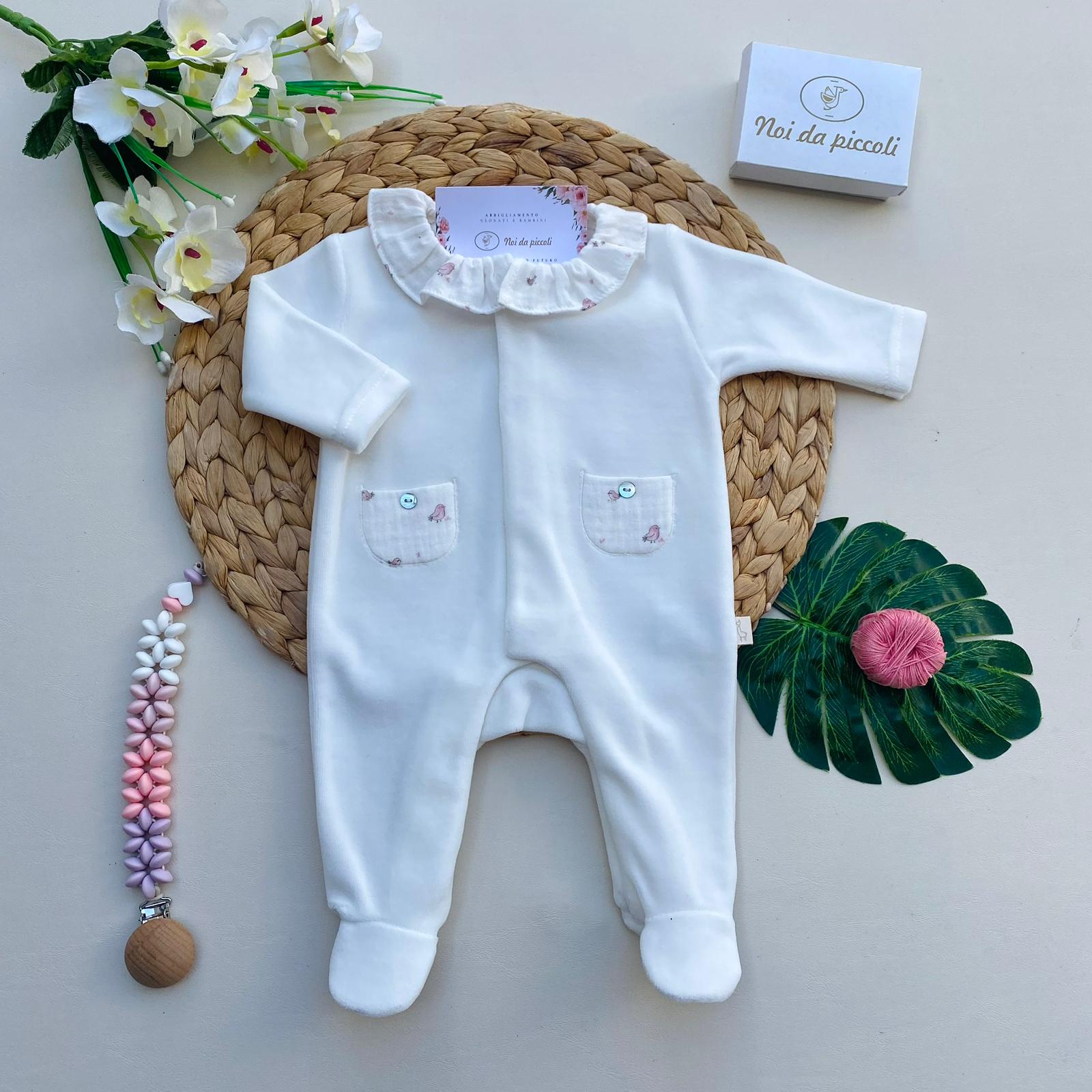 TUTINA ANTIPANICO CON DISEGNINI CINIGLIA BIANCO - Noi da piccoli