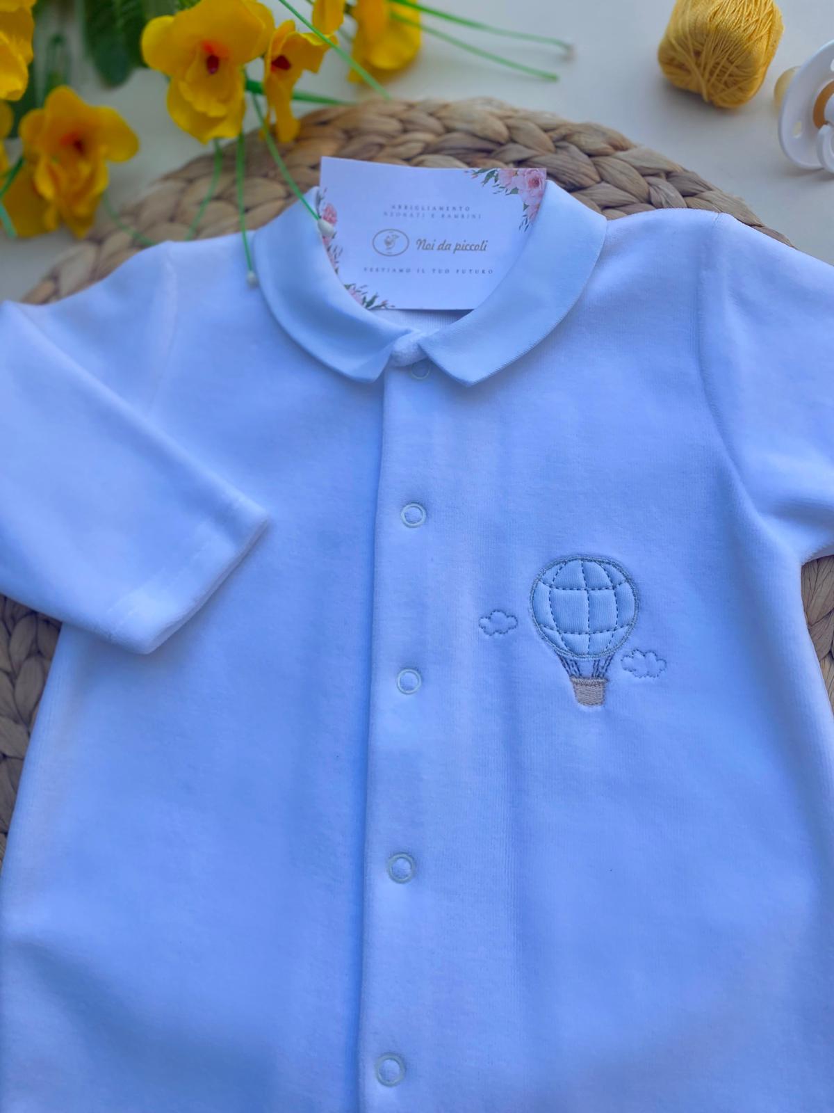 TUTINA ANTIPANICO CON PALLONCINO CINIGLIA BIANCO CIELO - Noi da piccoli