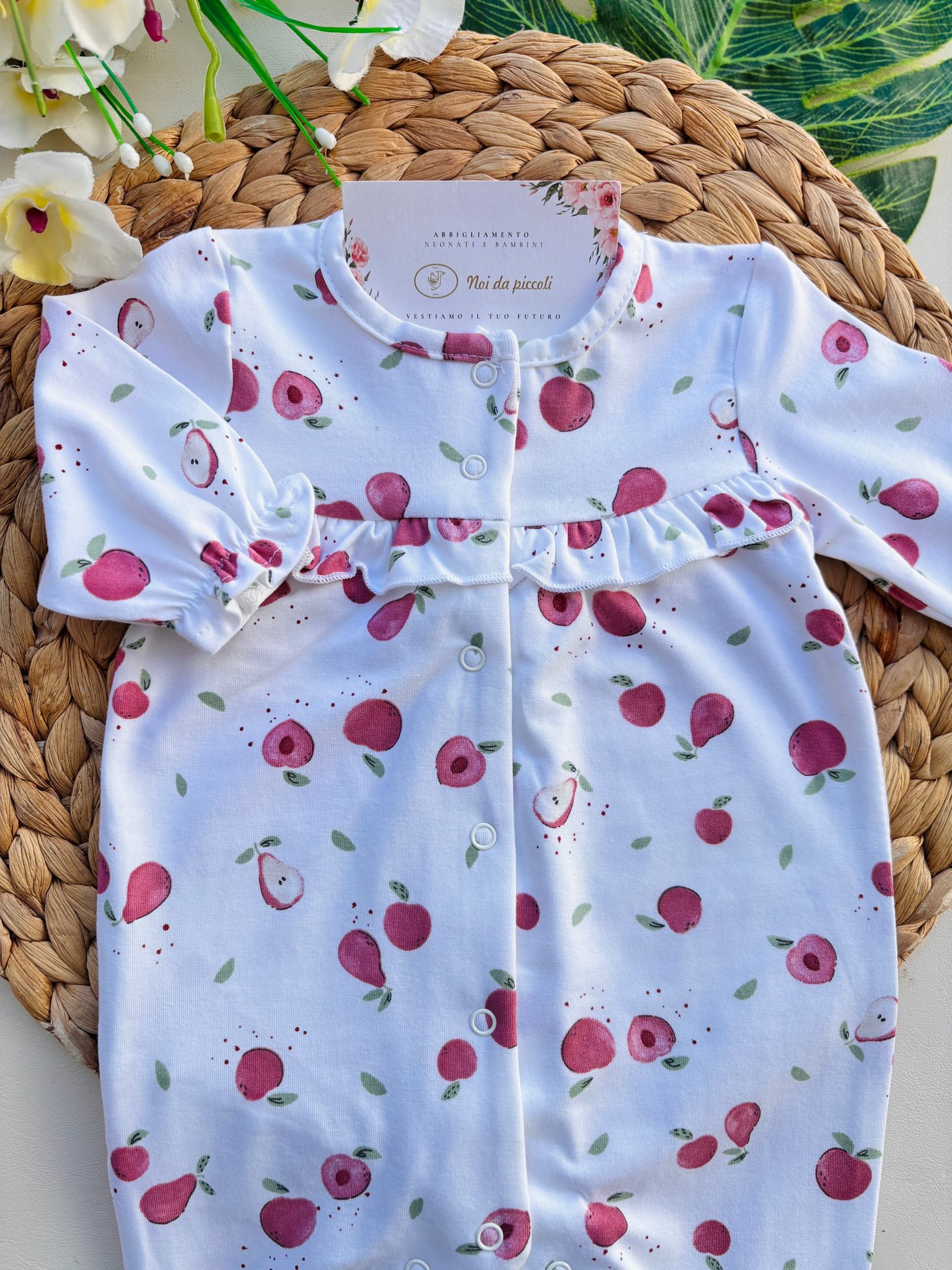 TUTINA ANTIPNICO CON MELE COTONE BIANCO ROSA - Noi da piccoli