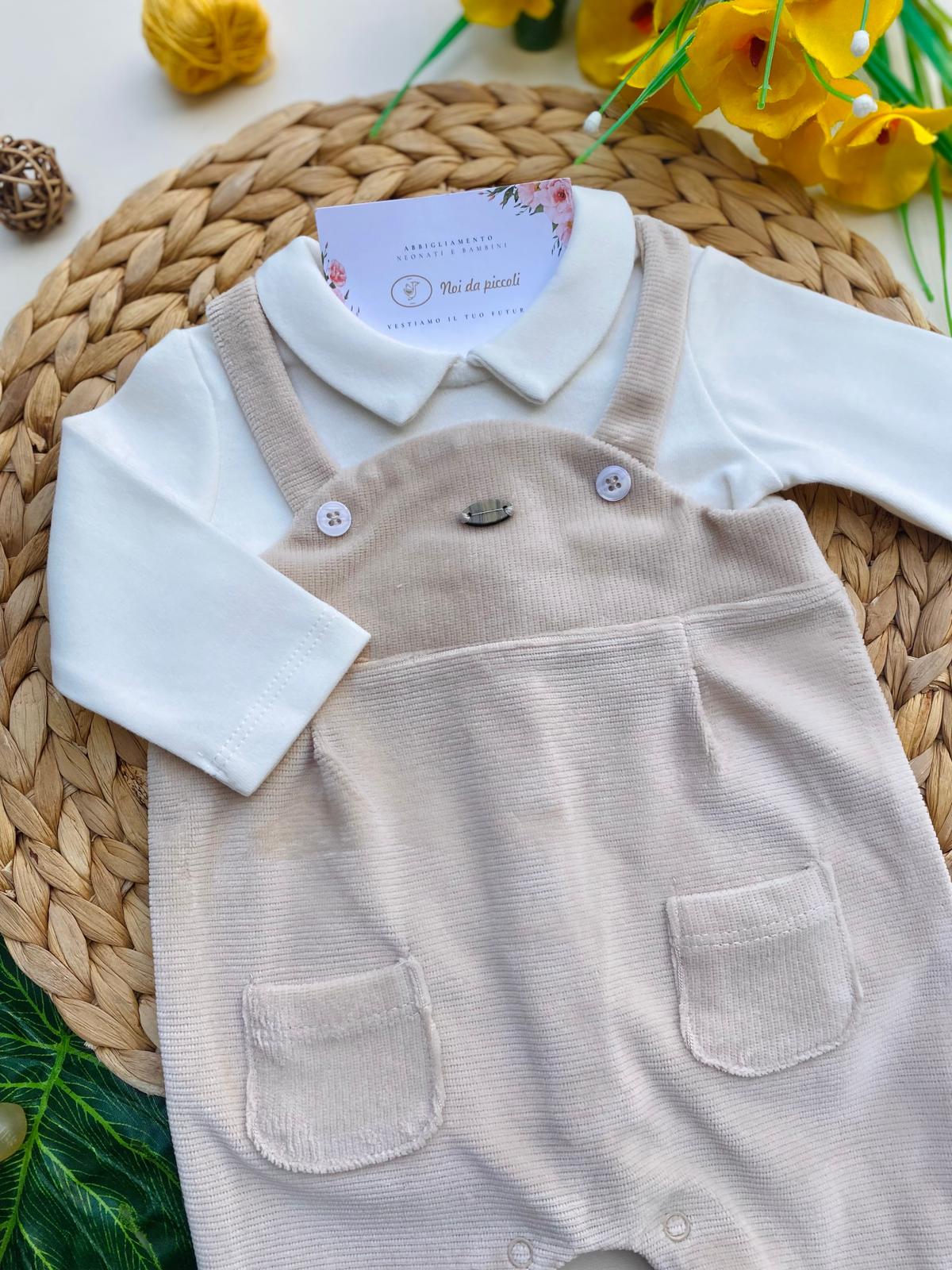 TUTINA BICOLOR FILATO CALDO BIANCO BEIGE - Noi da piccoli