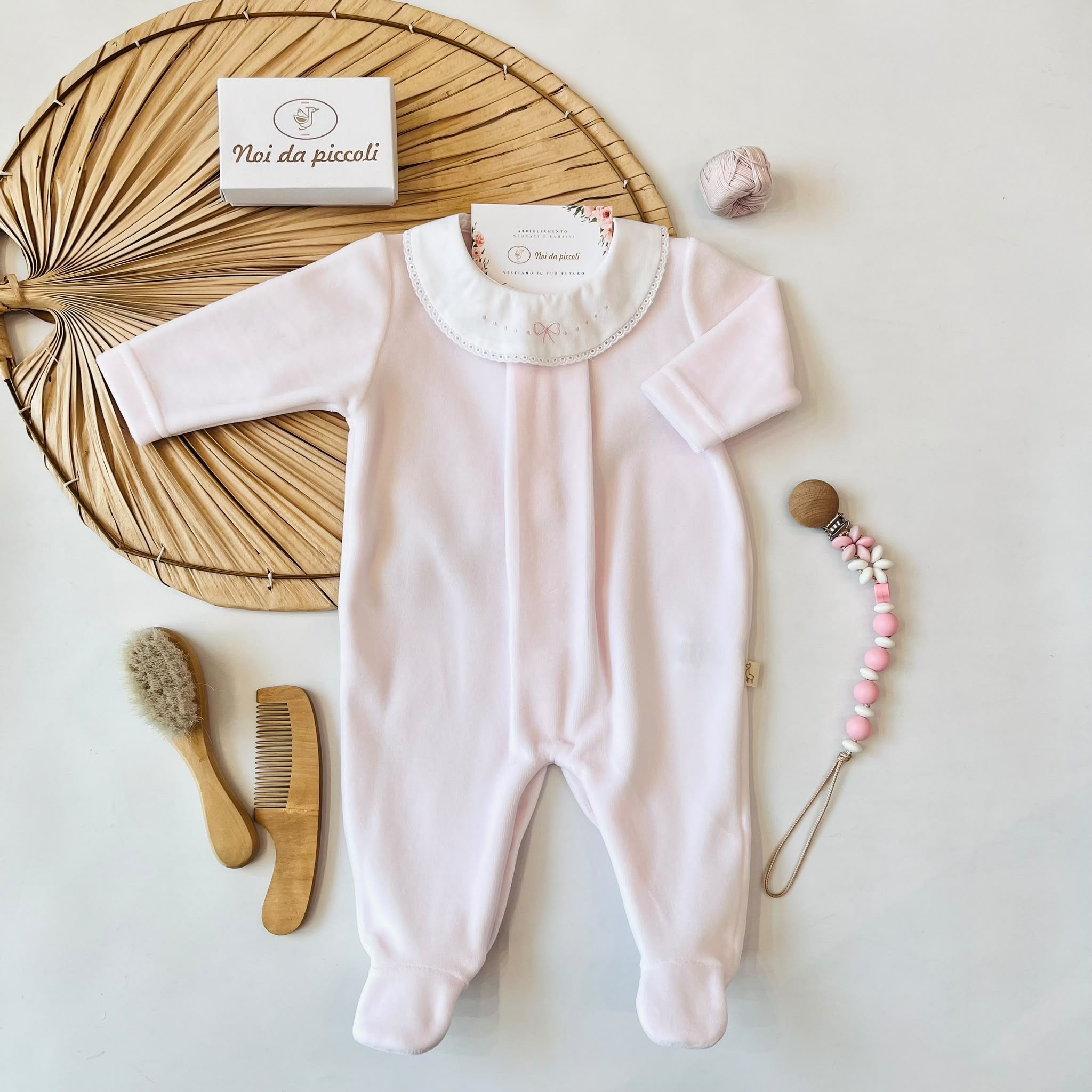 TUTINA CINIGLIA COLLO CON FIOCCHETTO ROSA - Noi da piccoli