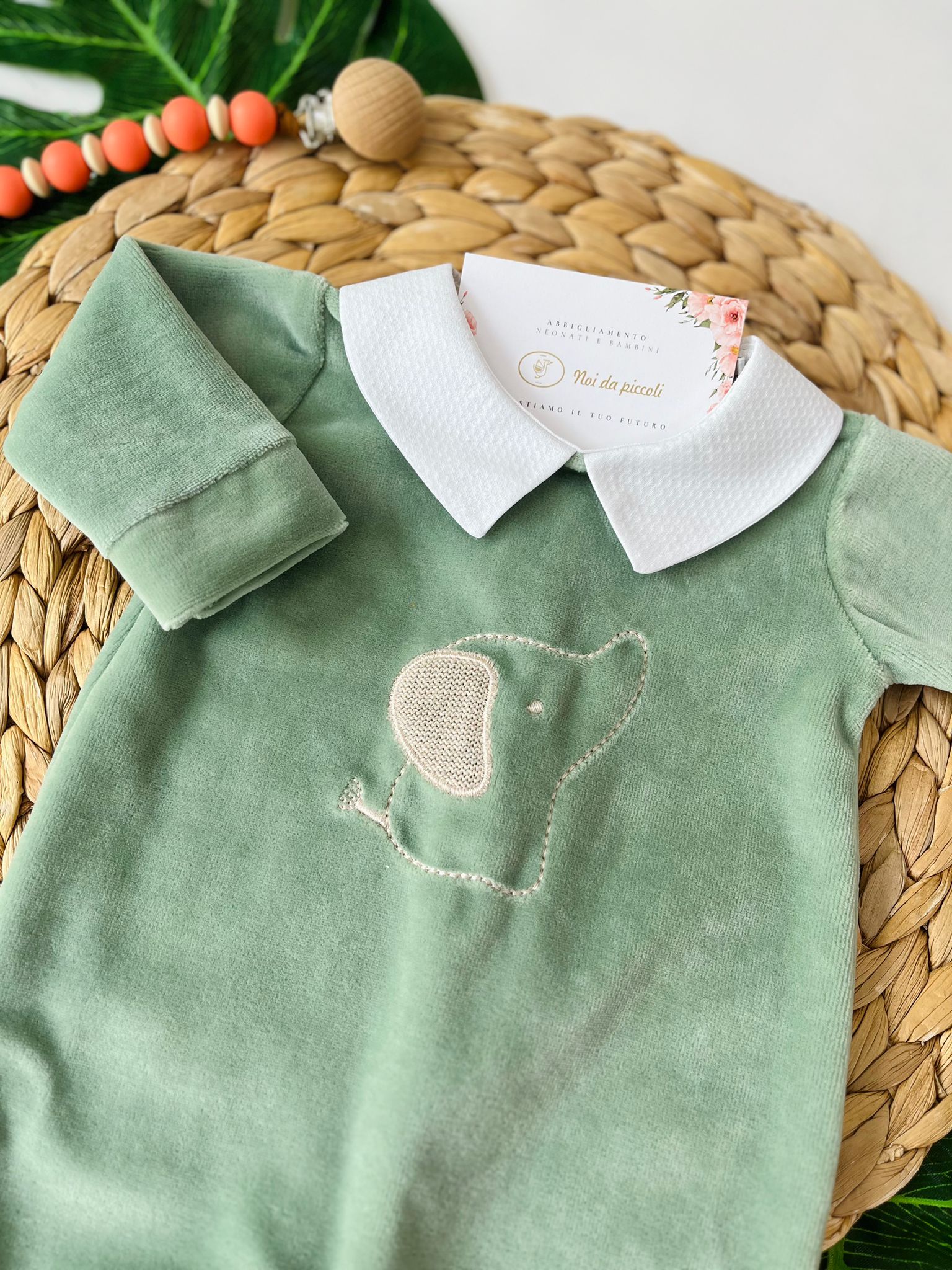 TUTINA CINIGLIA ELEFANTINO SALVIA - Noi da piccoli