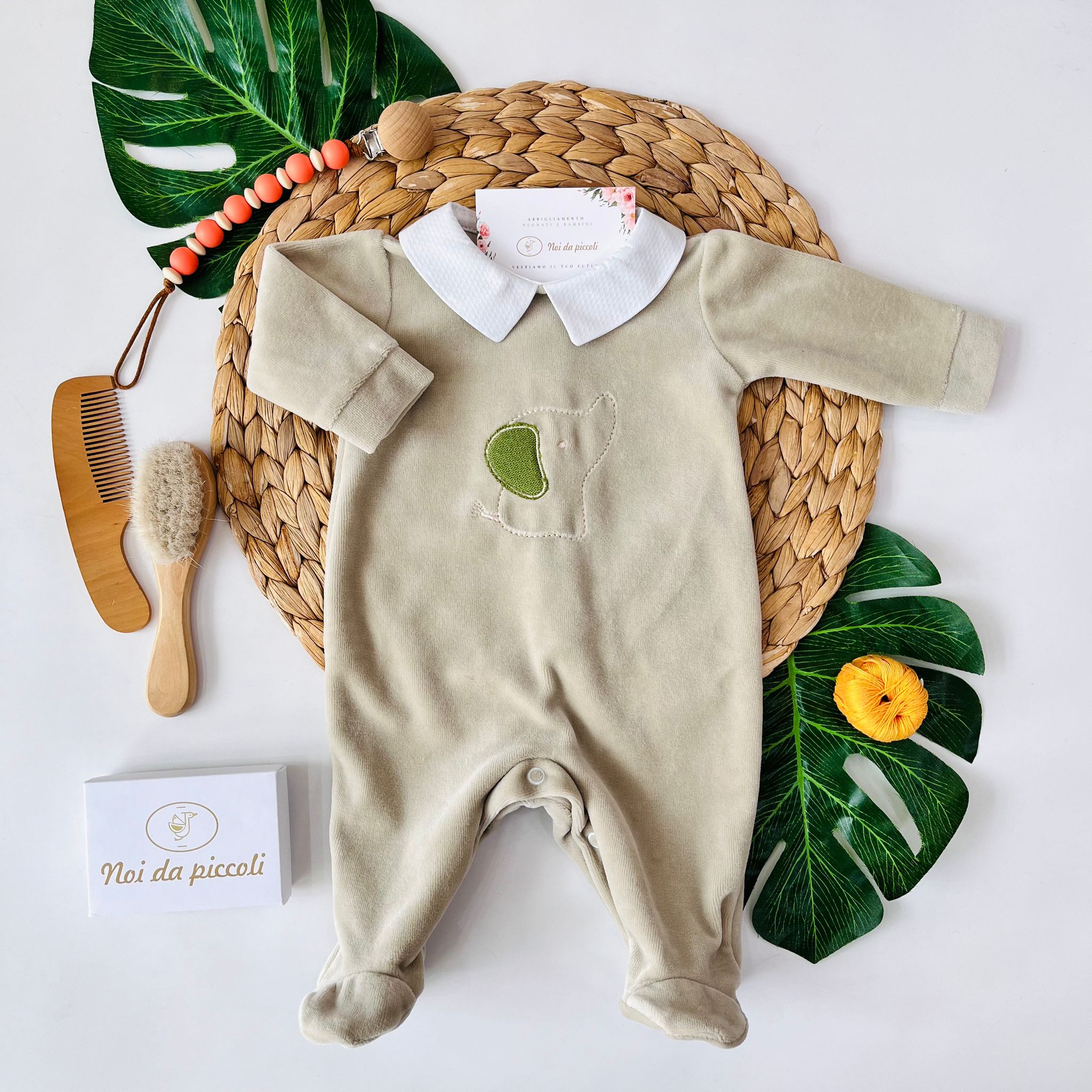 TUTINA CINIGLIA ELEFANTINO TORTORA SALVIA - Noi da piccoli