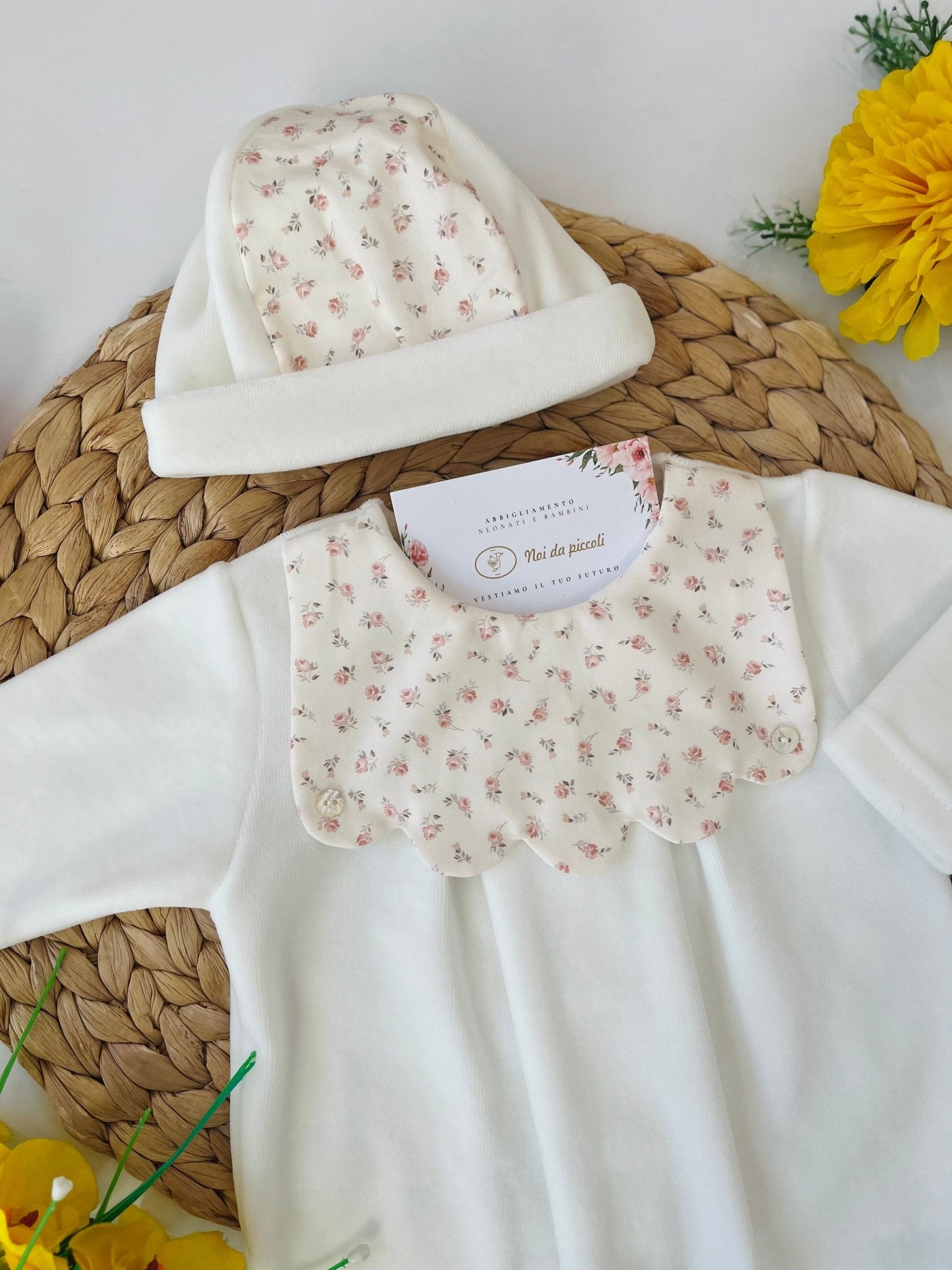 TUTINA CINIGLIA PANNA PATTEN FIORI - Noi da piccoli