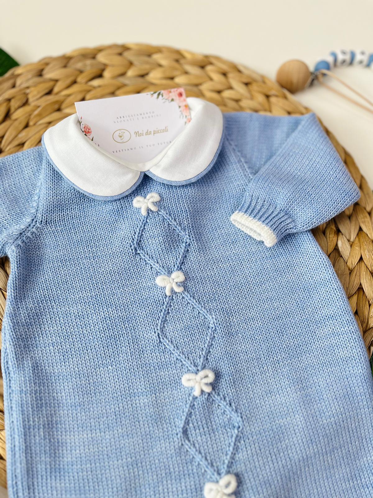 TUTINA CON BABBUCCE 100% lana merino extrafine SUGAR - Noi da piccoli