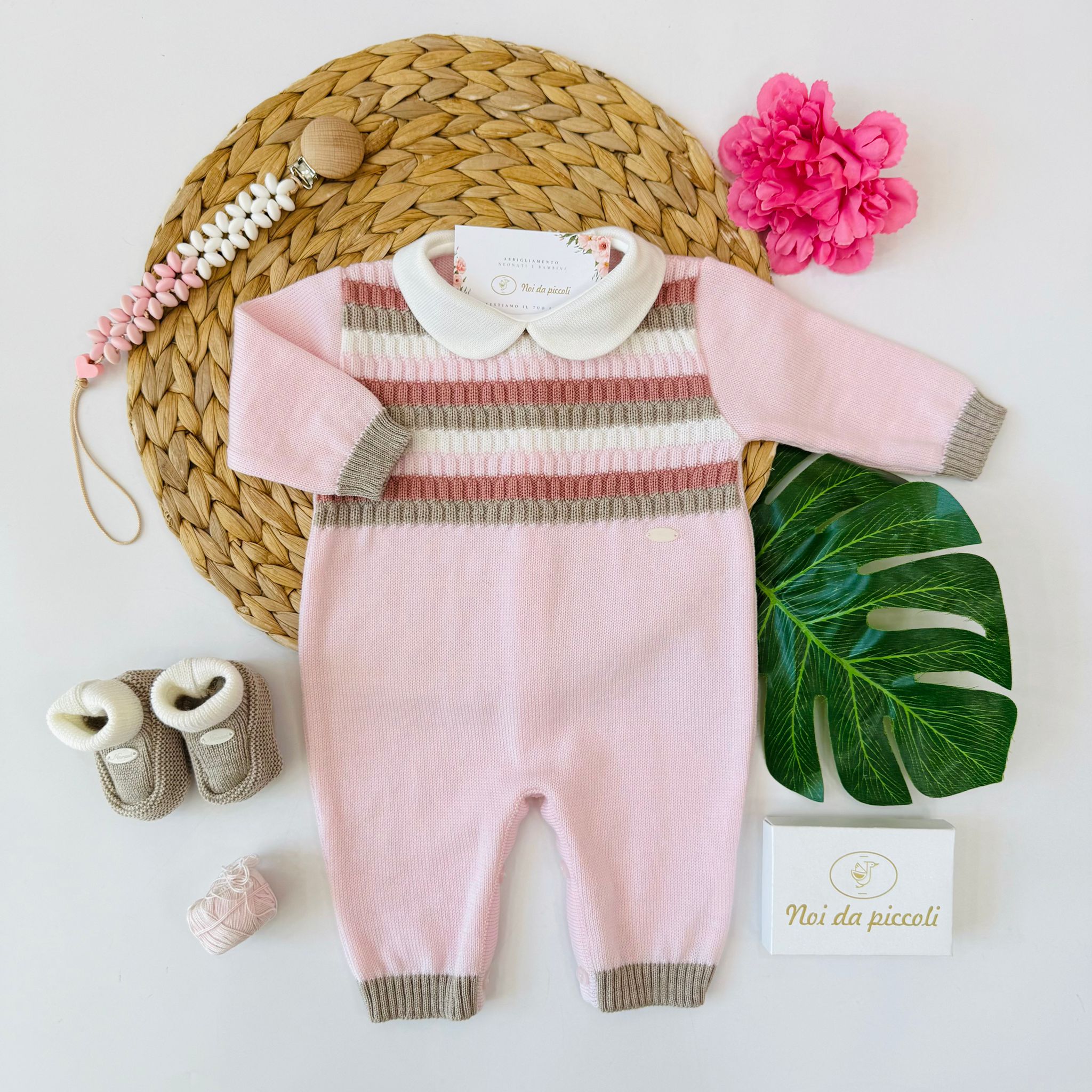 TUTINA CON BABBUCCE 100% LANA VARI COLORI - Noi da piccoli