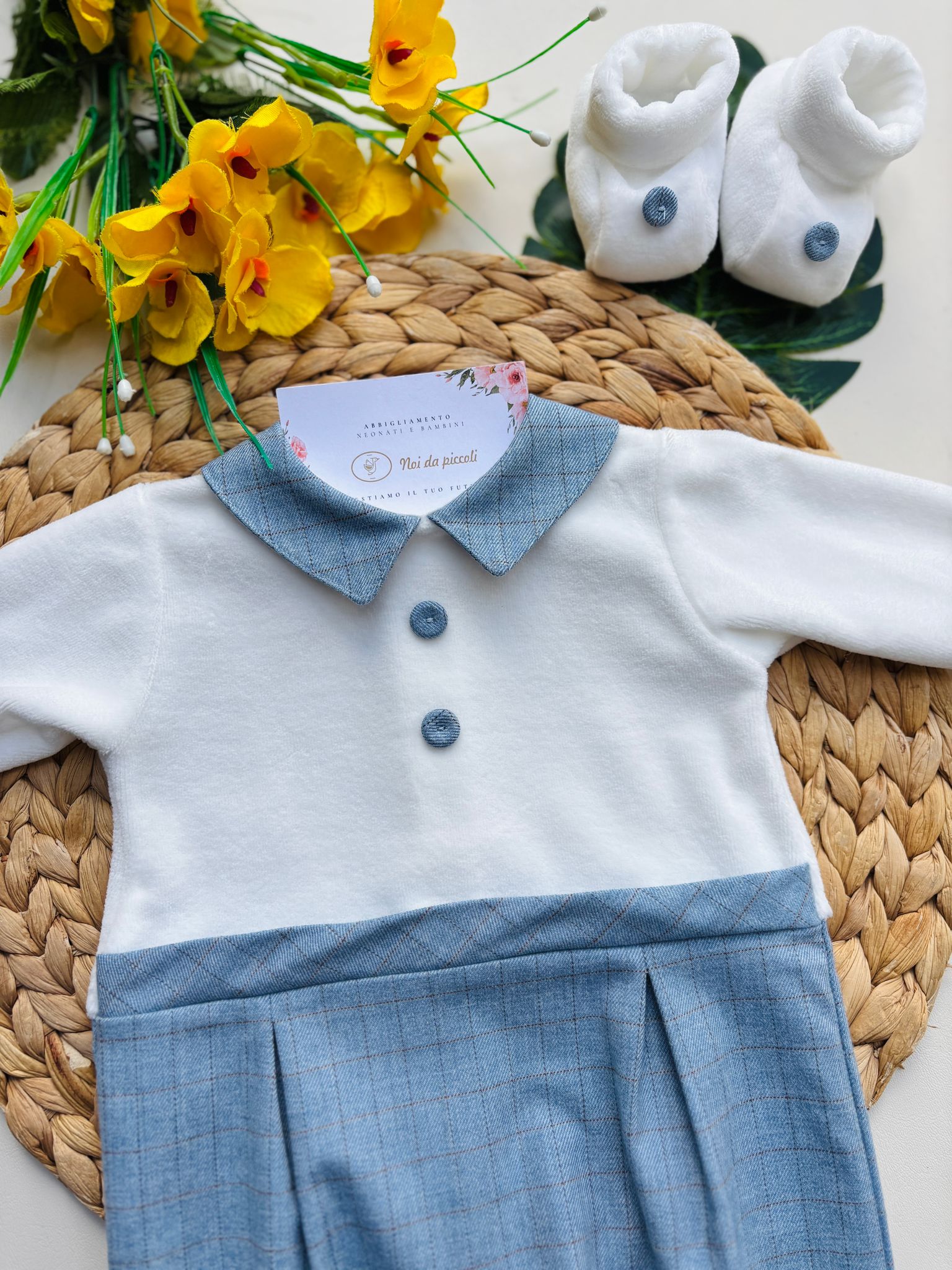 TUTINA CON BABBUCCE PANNA JEANS - Noi da piccoli