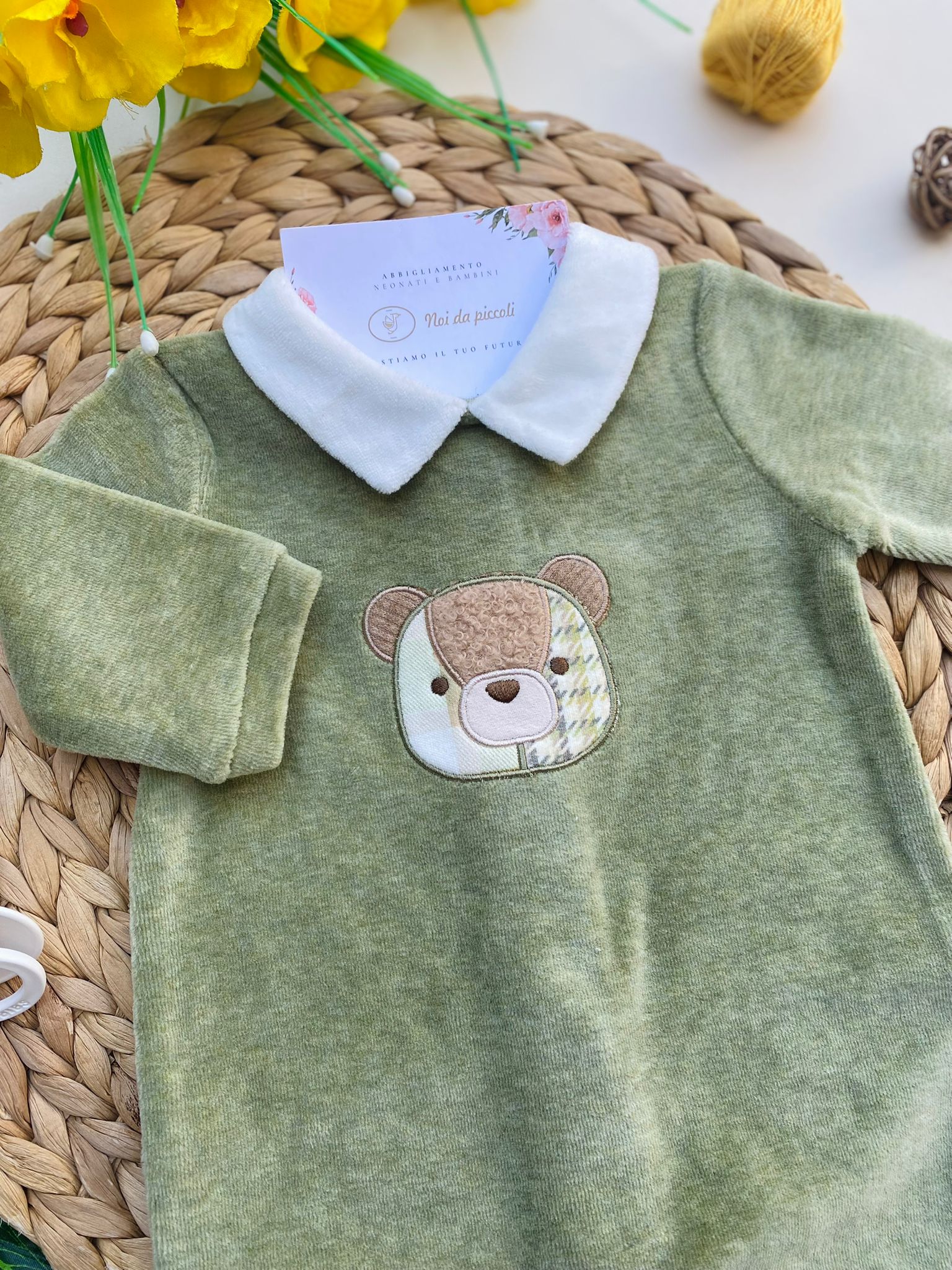 TUTINA CON CAGNOLINO CENTRALE CINIGLIA VERDE BOTTIGLIA - Noi da piccoli