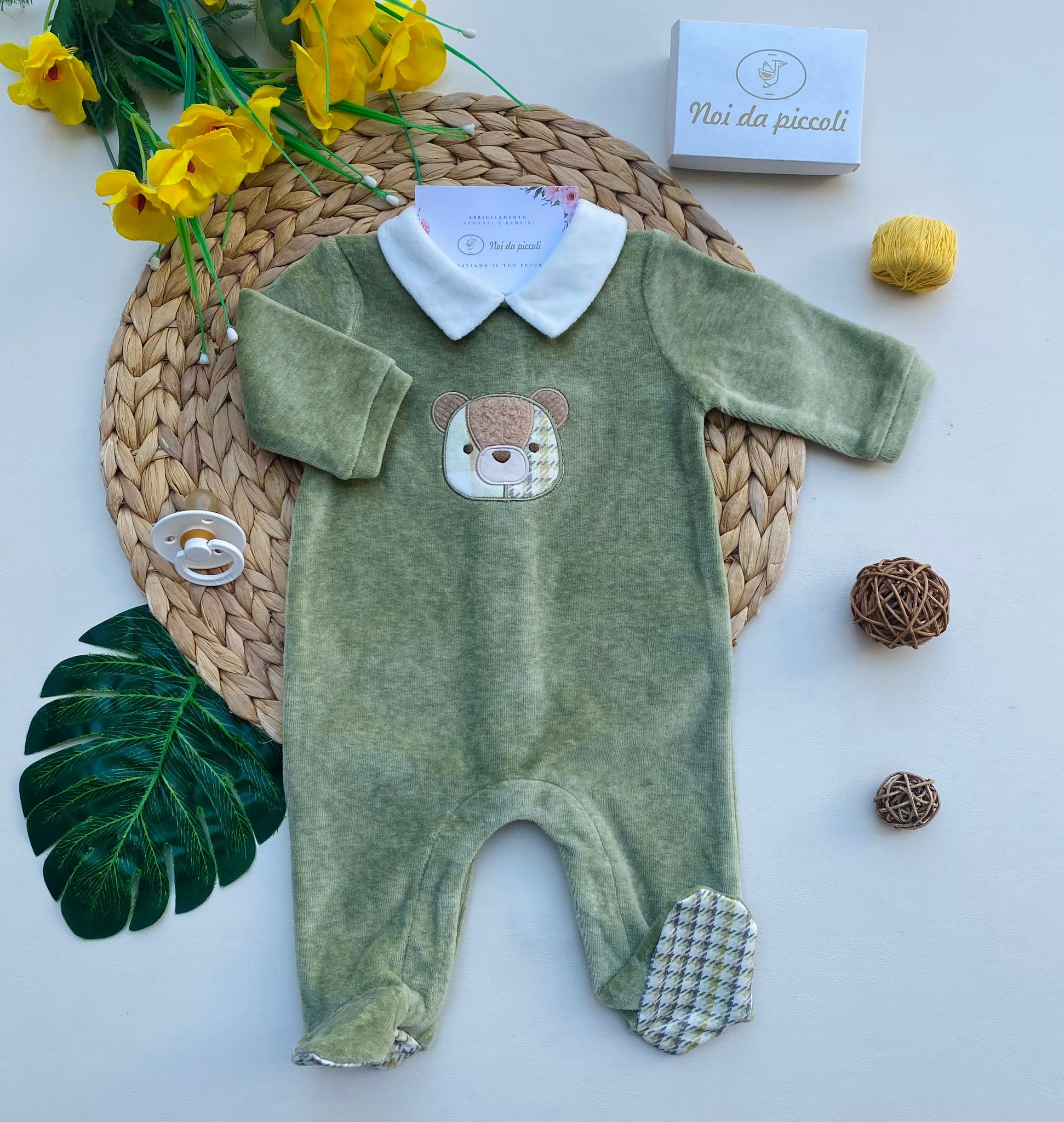 TUTINA CON CAGNOLINO CENTRALE CINIGLIA VERDE BOTTIGLIA - Noi da piccoli