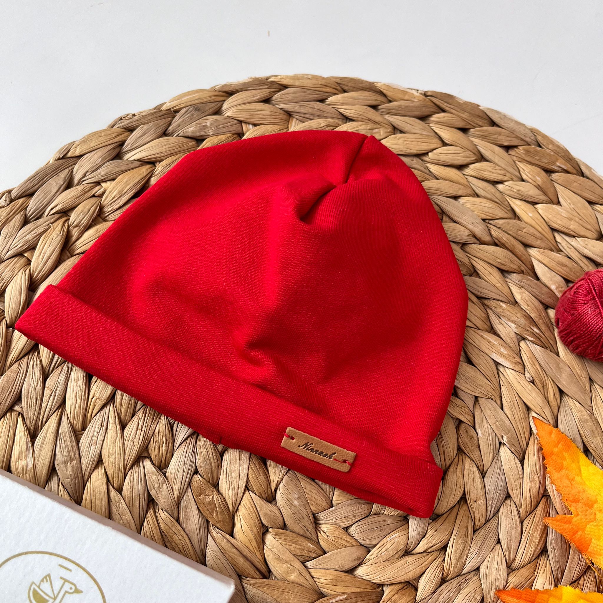 TUTINA CON CAPPELLINO COTONE CALDO ROSSO - Noi da piccoli