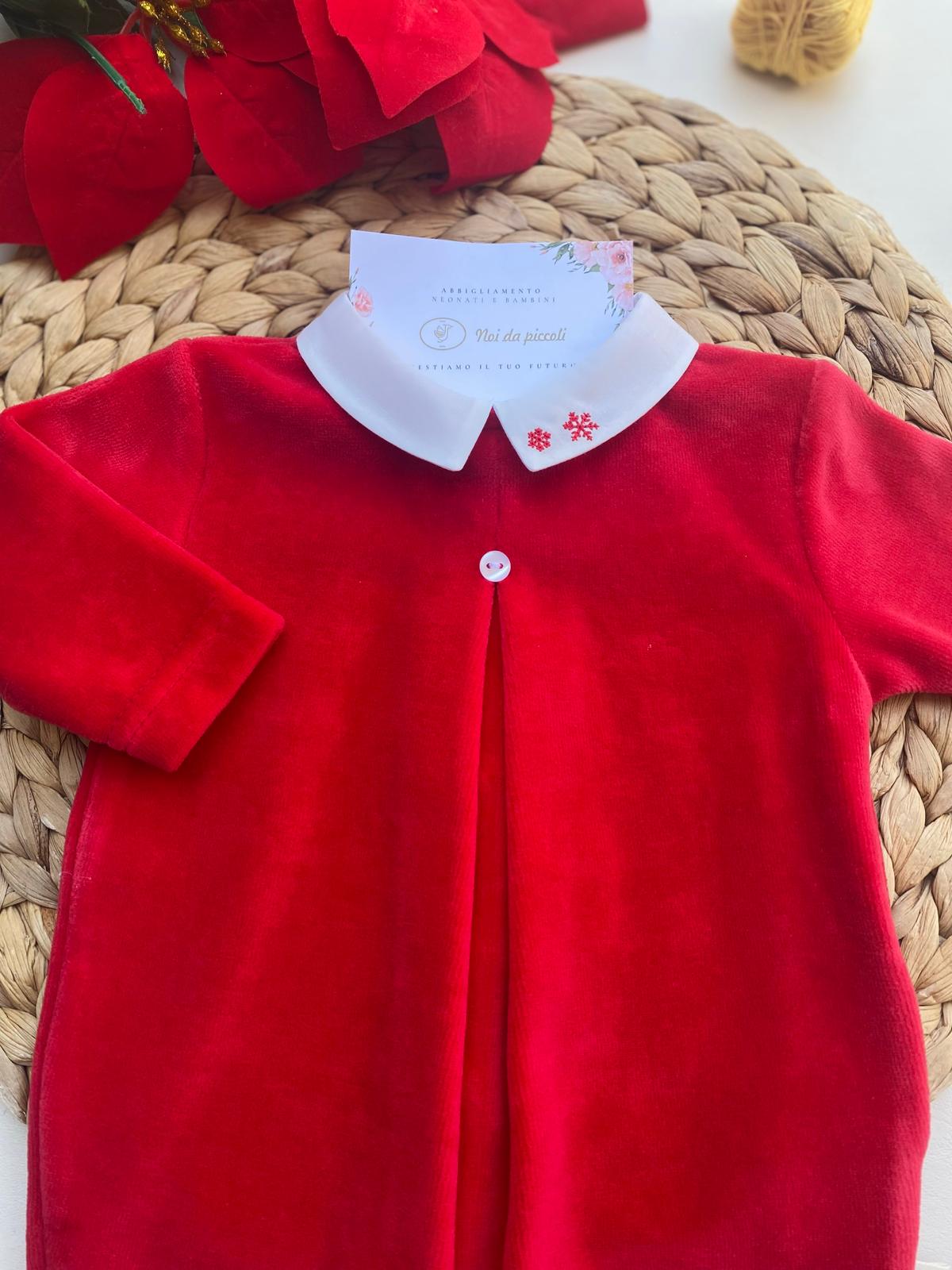 TUTINA CON COLLETTO BIANCO CINIGLIA ROUGE - Noi da piccoli