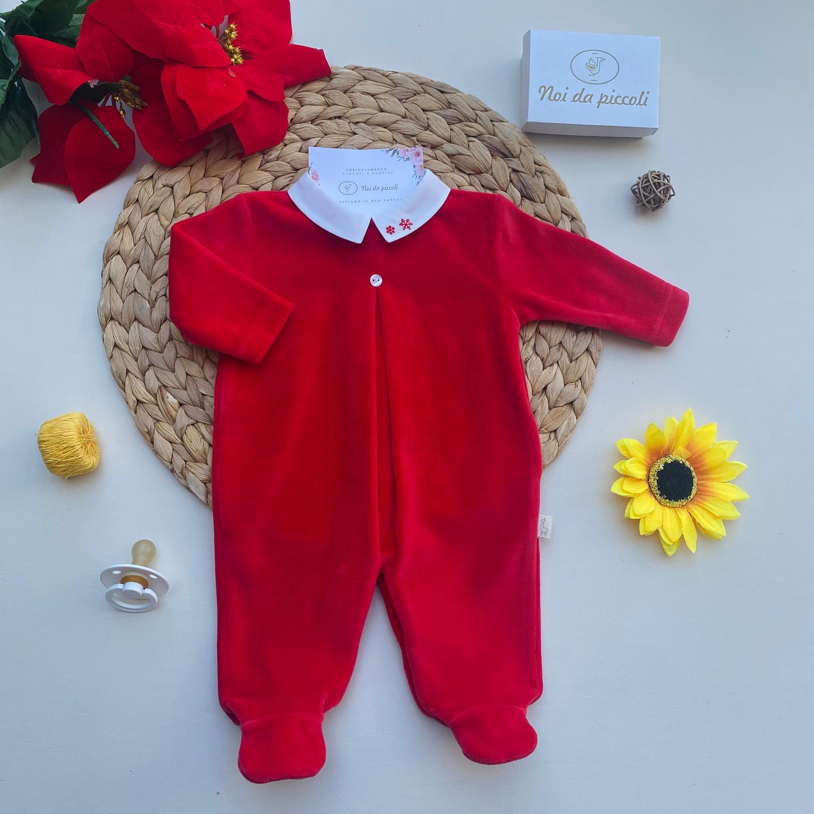 TUTINA CON COLLETTO BIANCO CINIGLIA ROUGE - Noi da piccoli