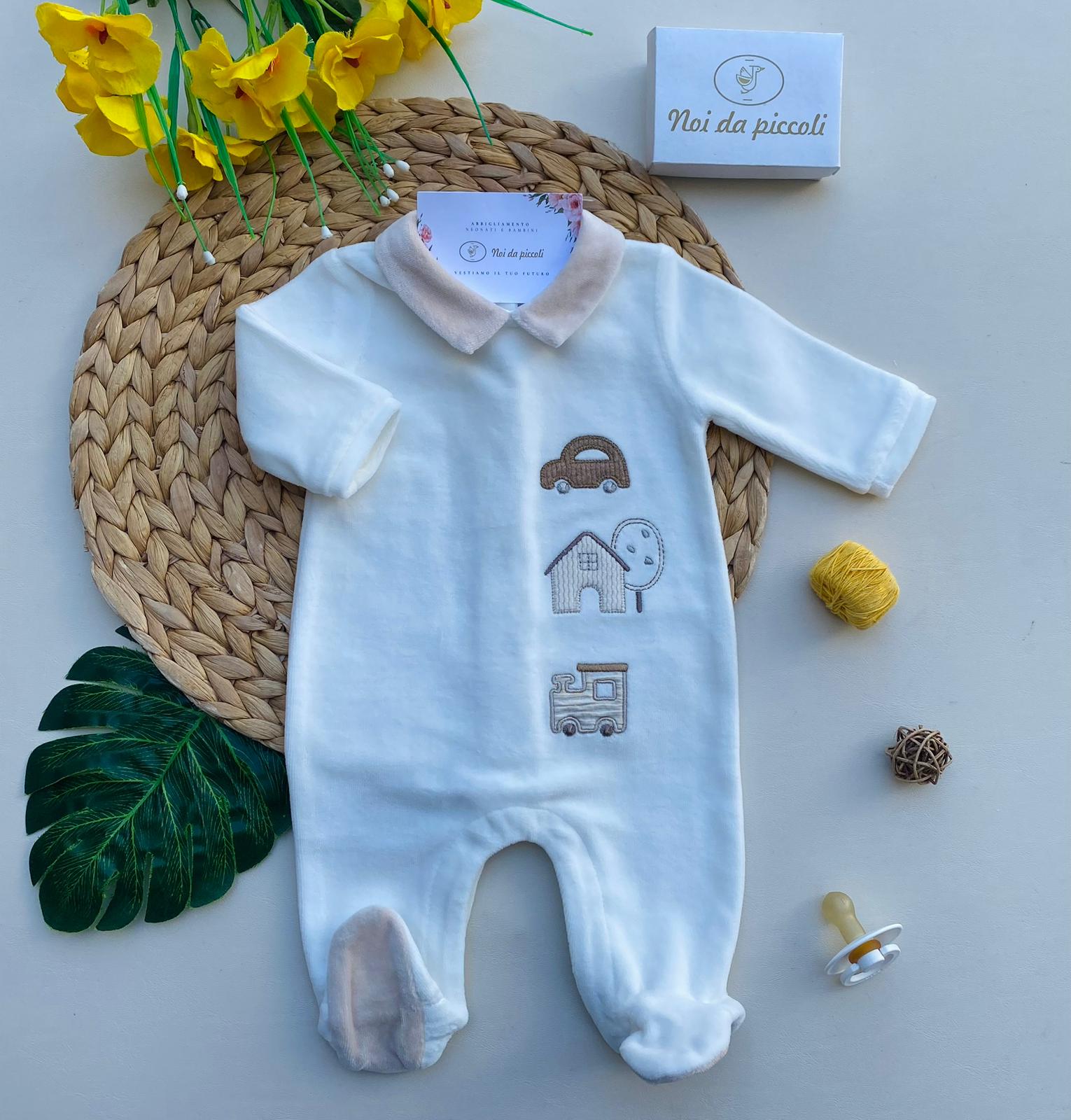 TUTINA CON MACCHININE CINIGLIA CRUDO - Noi da piccoli