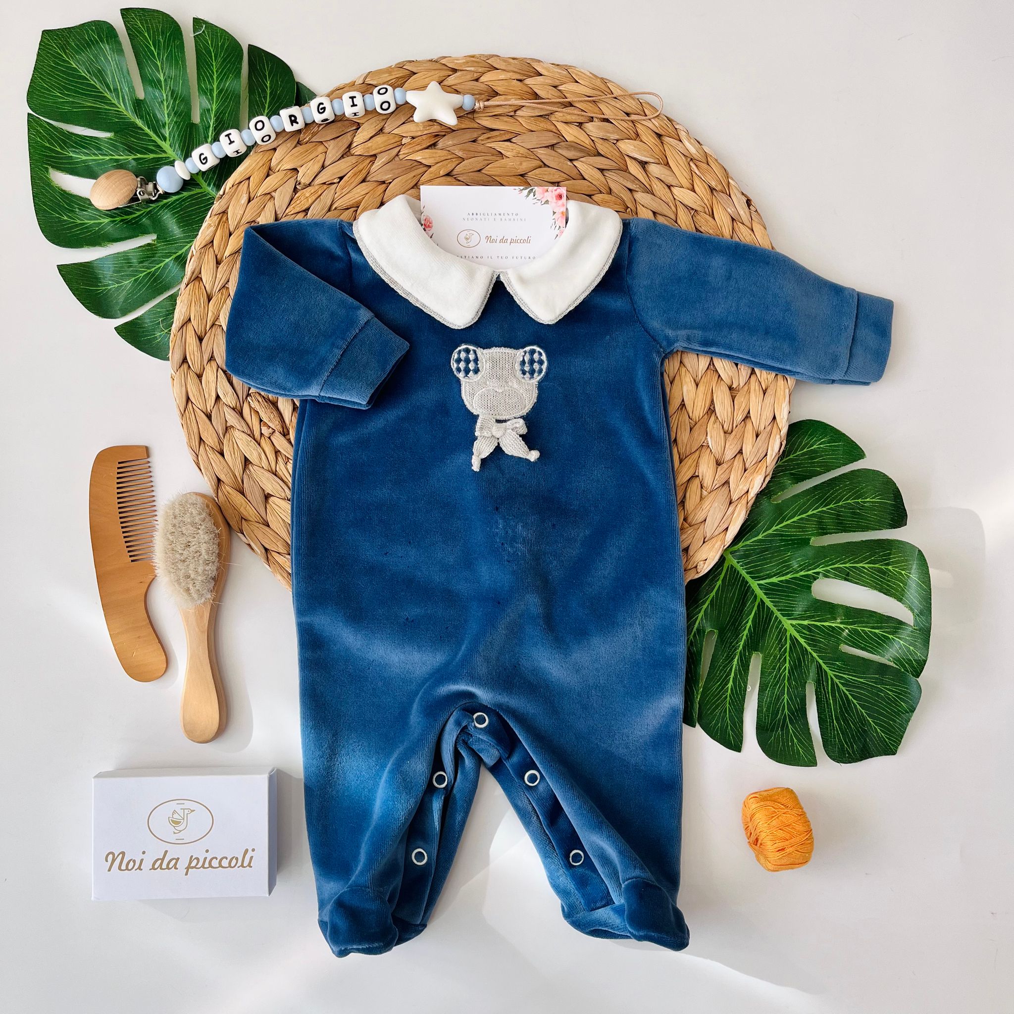 TUTINA CON ORSETTO CINIGLIA JEANS - Noi da piccoli