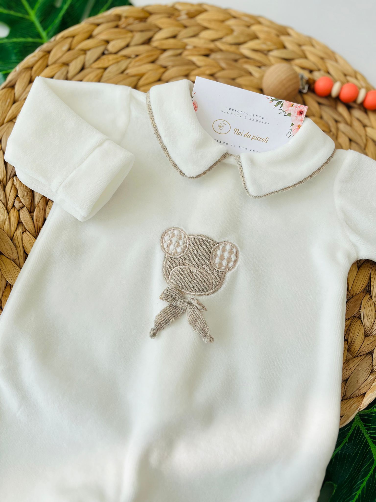 TUTINA CON ORSETTO CINIGLIA PANNA TORTORA - Noi da piccoli