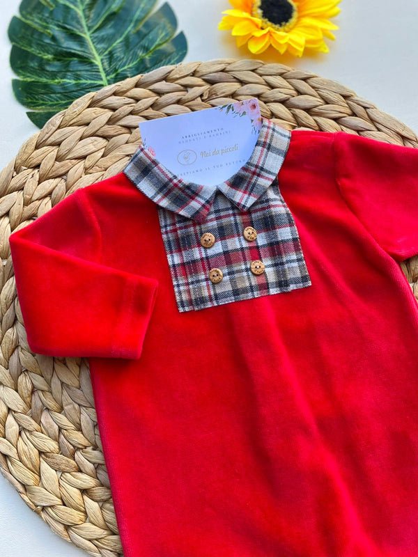 TUTINA CON PARTE SUPERIORE A QUADRONI CINIGLIA ROUGE - Noi da piccoli