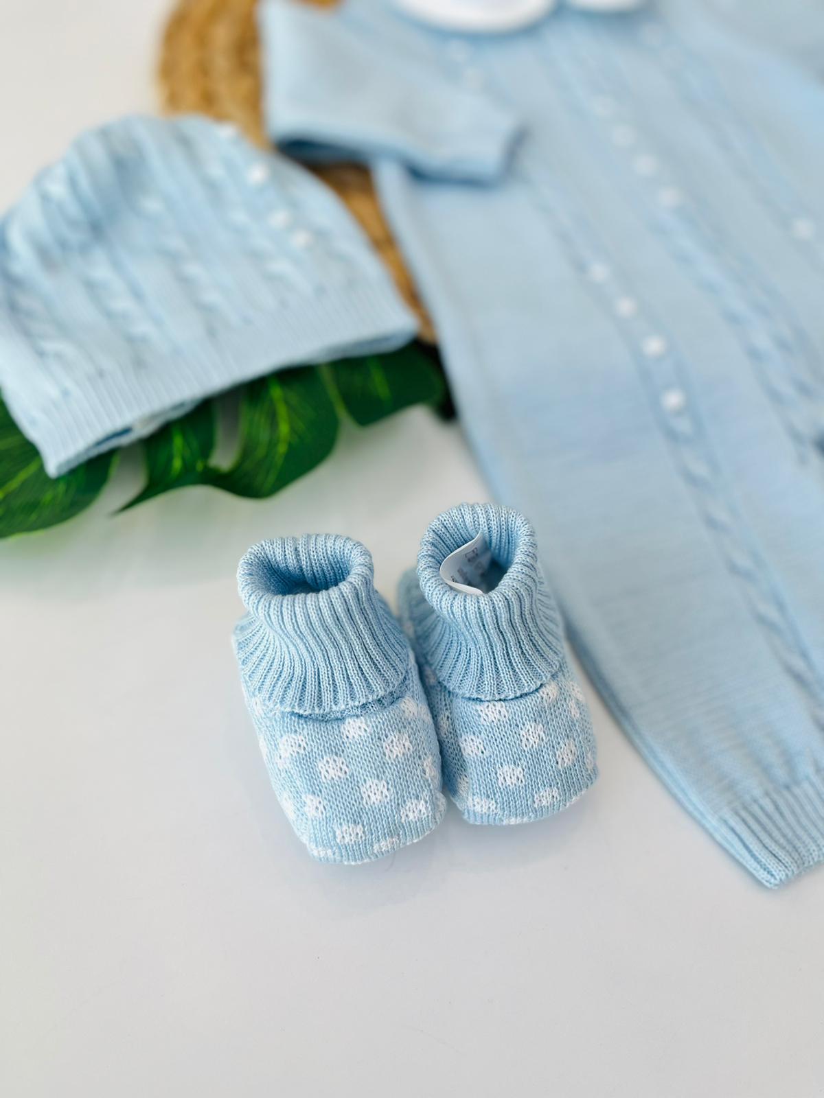 TUTINA CON PARURE 100% FILO DI COTONE POLVERE BIANCO - Noi da piccoli