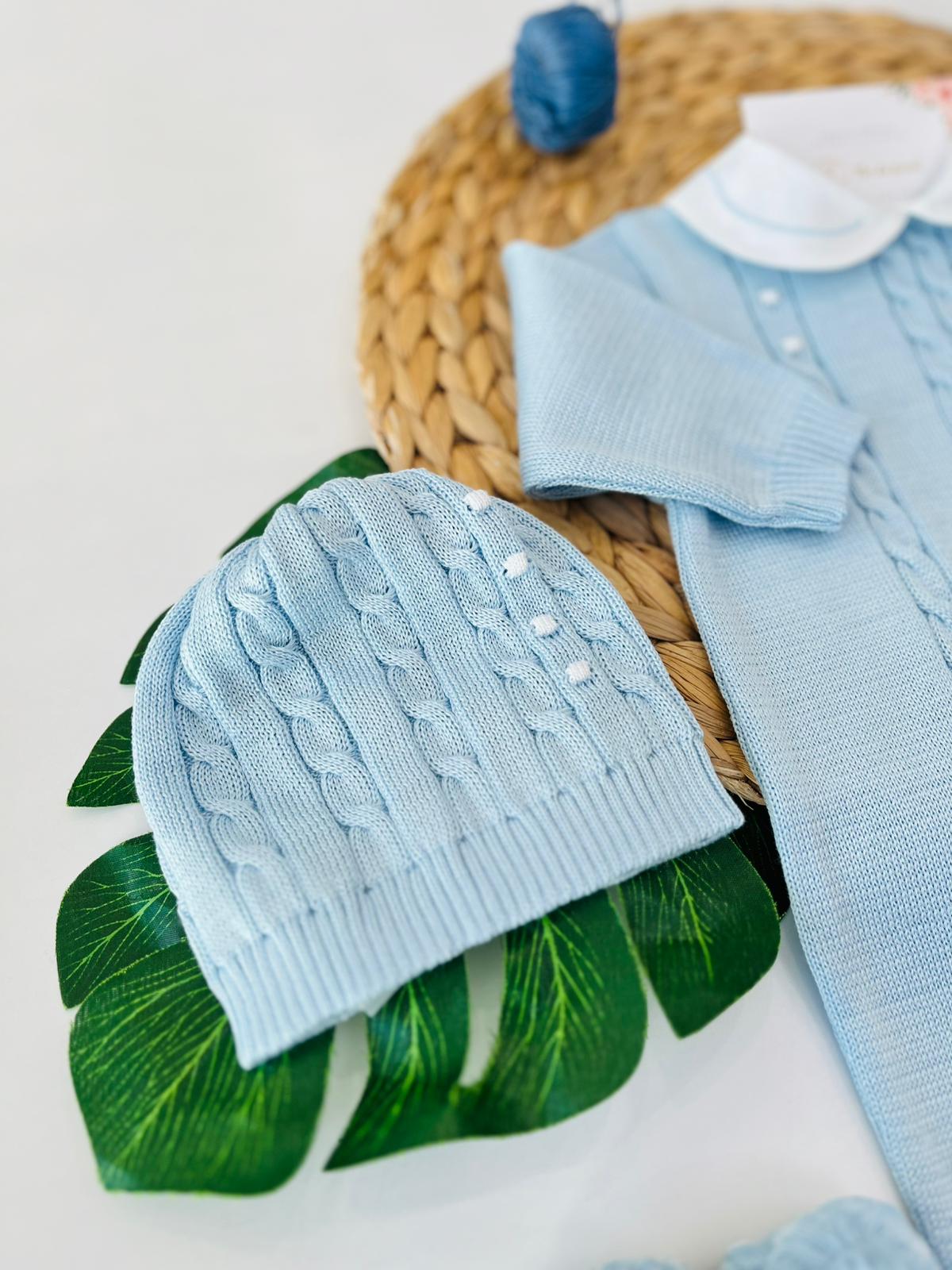 TUTINA CON PARURE 100% FILO DI COTONE POLVERE BIANCO - Noi da piccoli