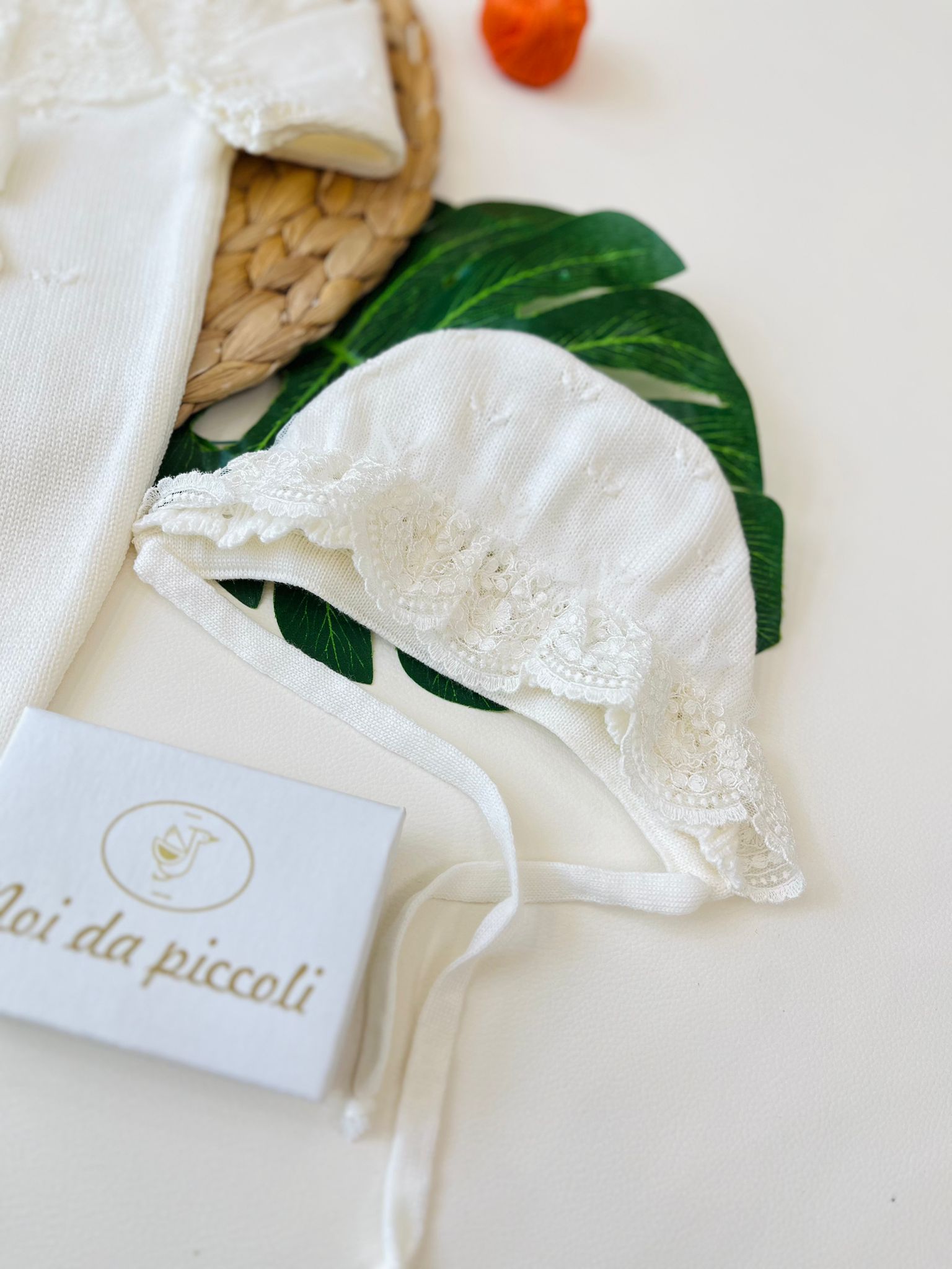 TUTINA CON PARURE 100% LANA VANIGLIA - Noi da piccoli