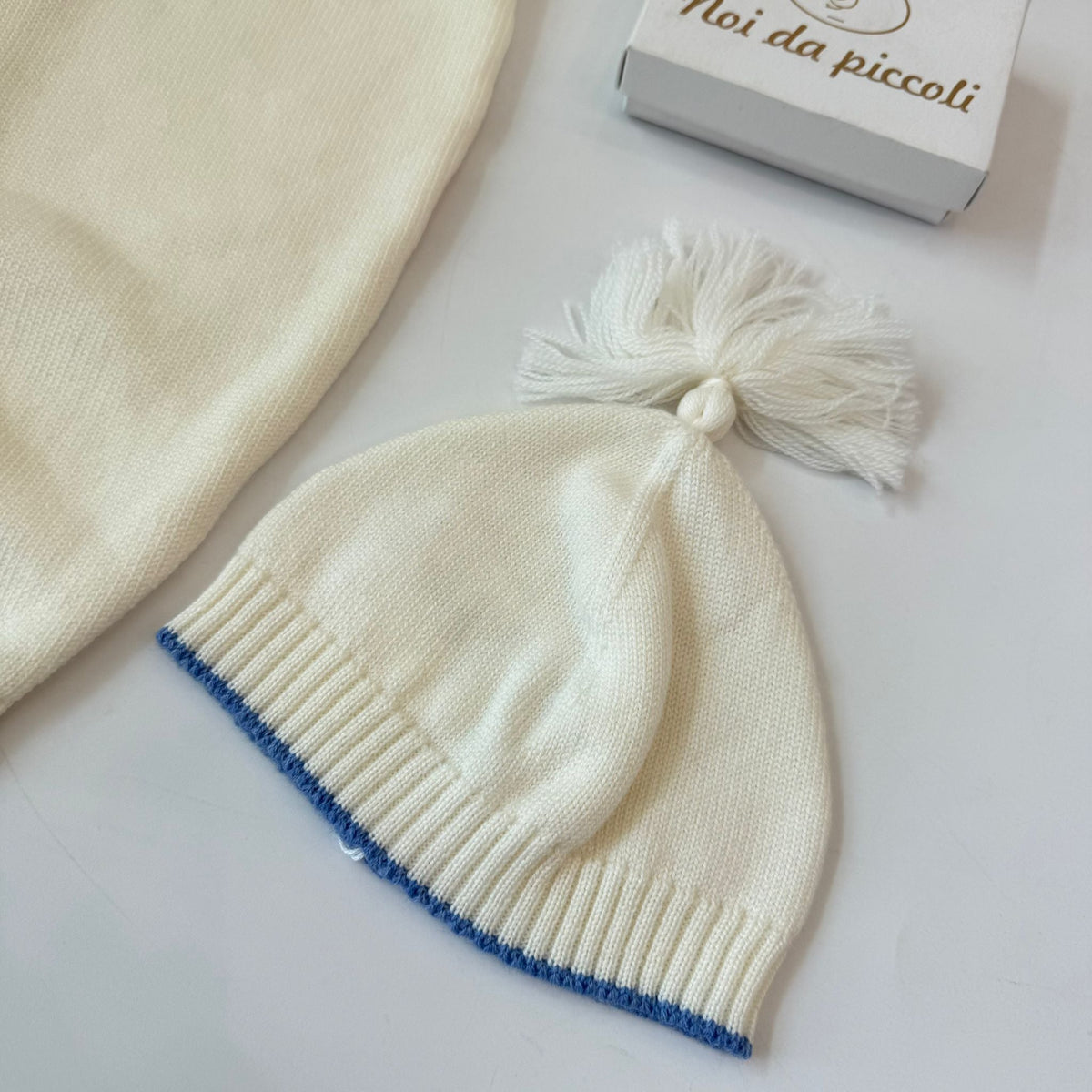 Tutina con Parure 100% Pura Lana Merino Extrafine Panna Le Coconne - dettaglio 2
