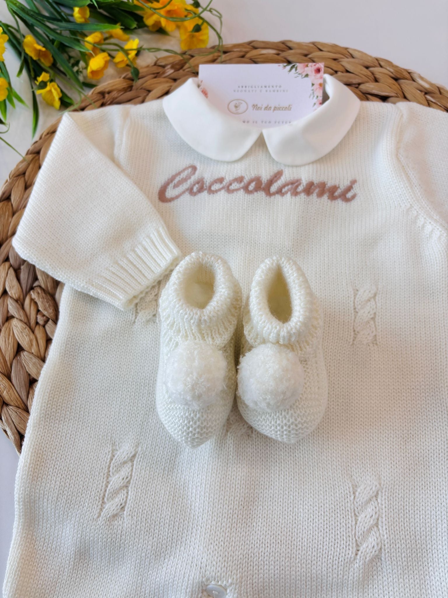 TUTINA CON PARURE PURA LANA PANNA COCCOLAMI - Noi da piccoli