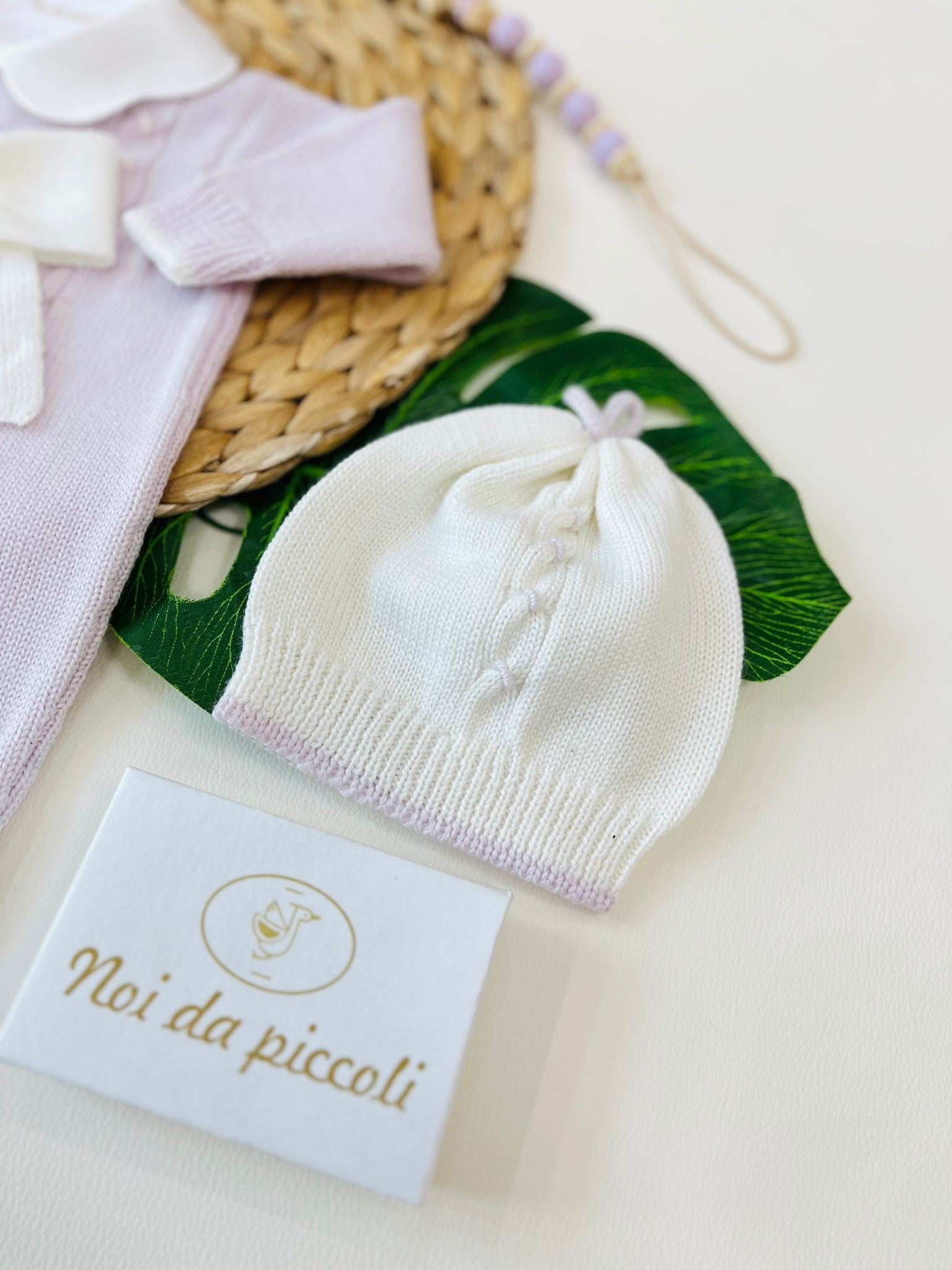TUTINA CON PARURE REGINA 100% LANA MERINO LILLA - Noi da piccoli