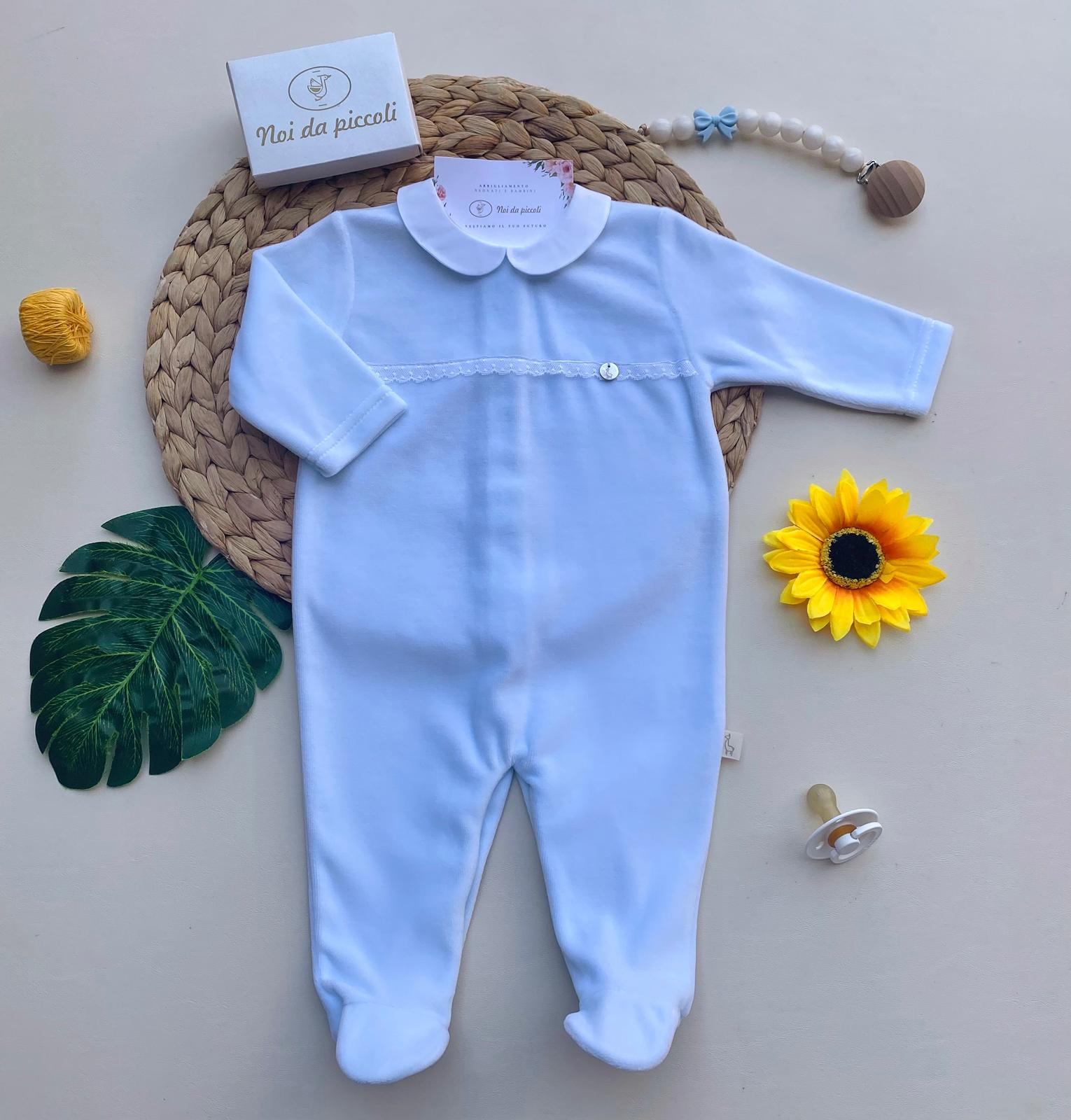 TUTINA CON RICAMI CINIGLIA CIELO - Noi da piccoli