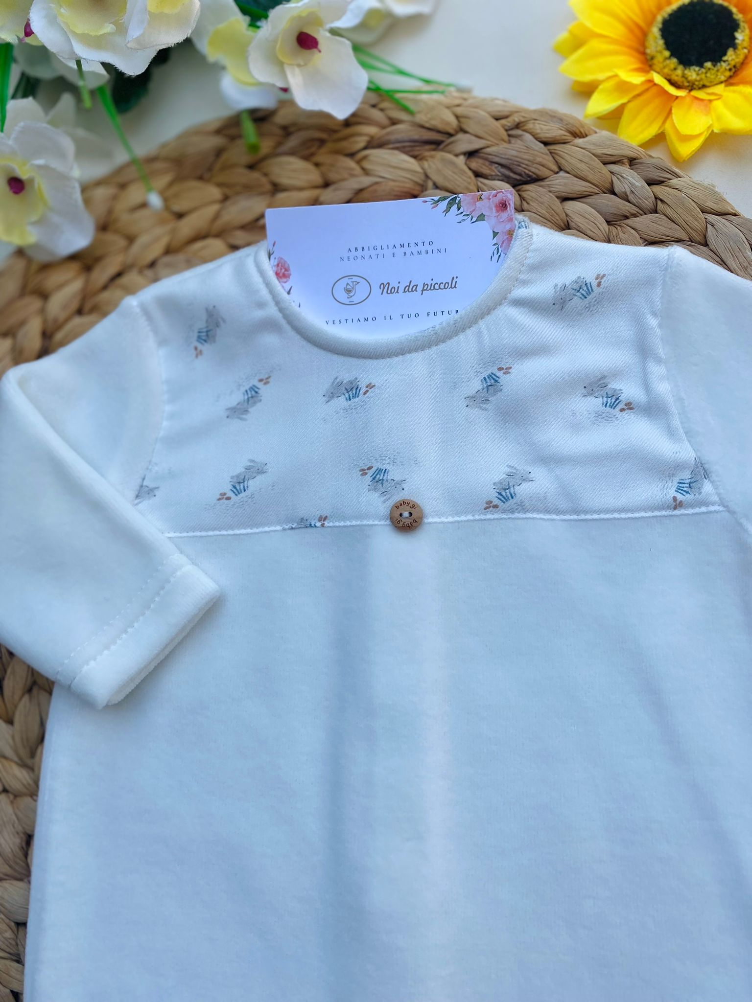 TUTINA CON SCOIATTOLINI CINIGLIA BIANCO - Noi da piccoli