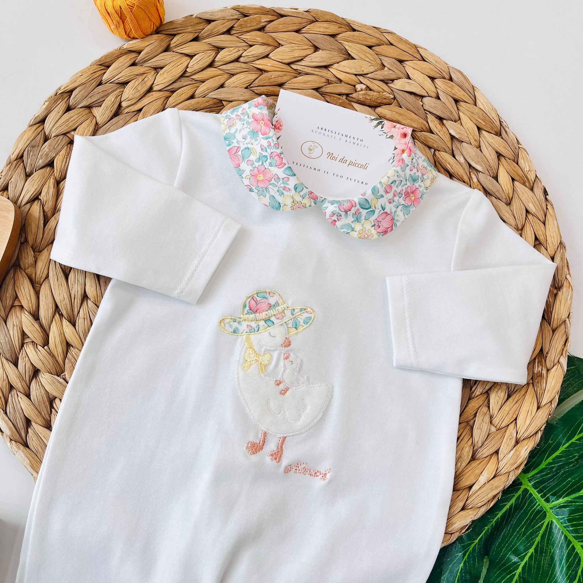 TUTINA COTONE FRESCO BIANCO MOMMY DUCK - Noi da piccoli