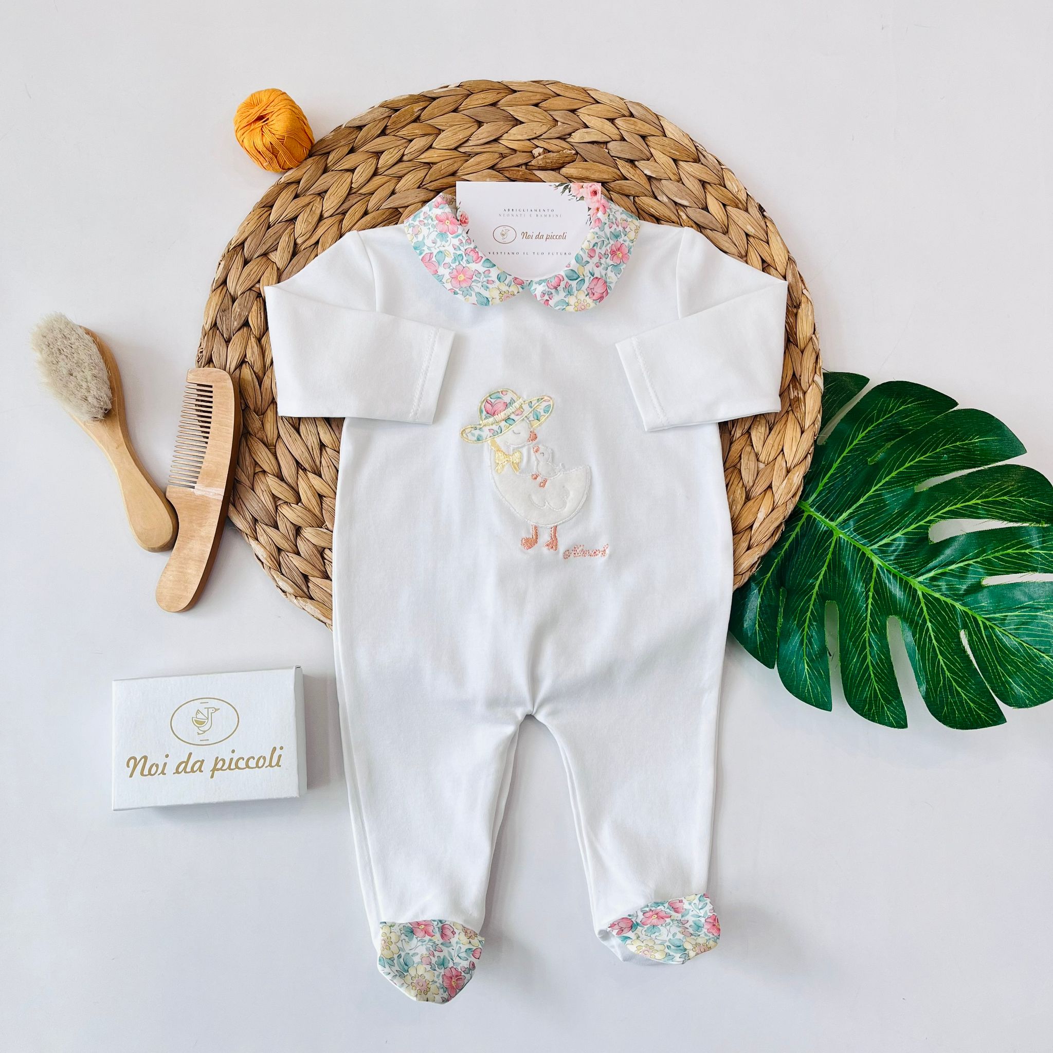 TUTINA COTONE FRESCO BIANCO MOMMY DUCK - Noi da piccoli