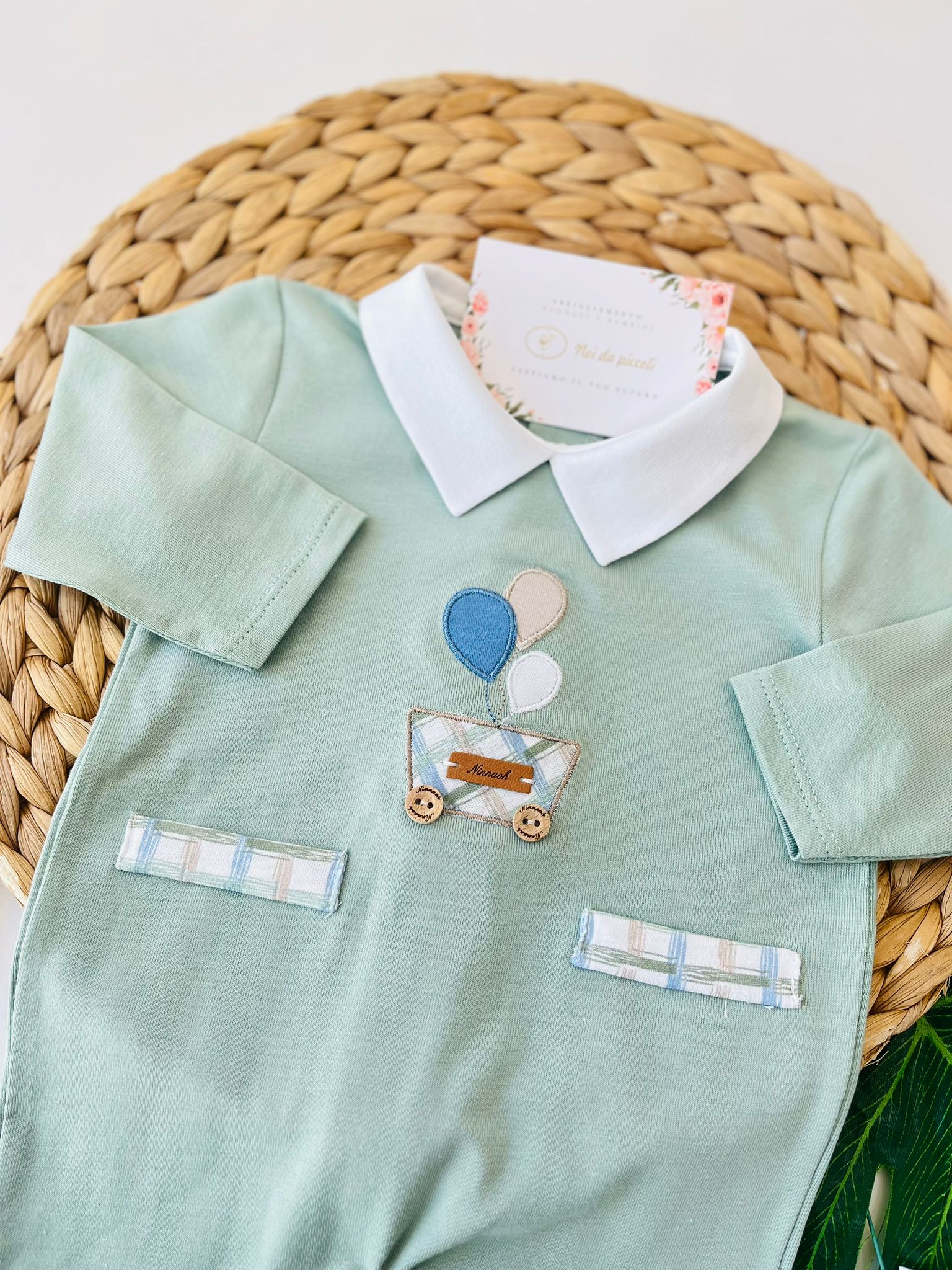 TUTINA COTONE FRESCO SALVIA PALLONCINI - Noi da piccoli