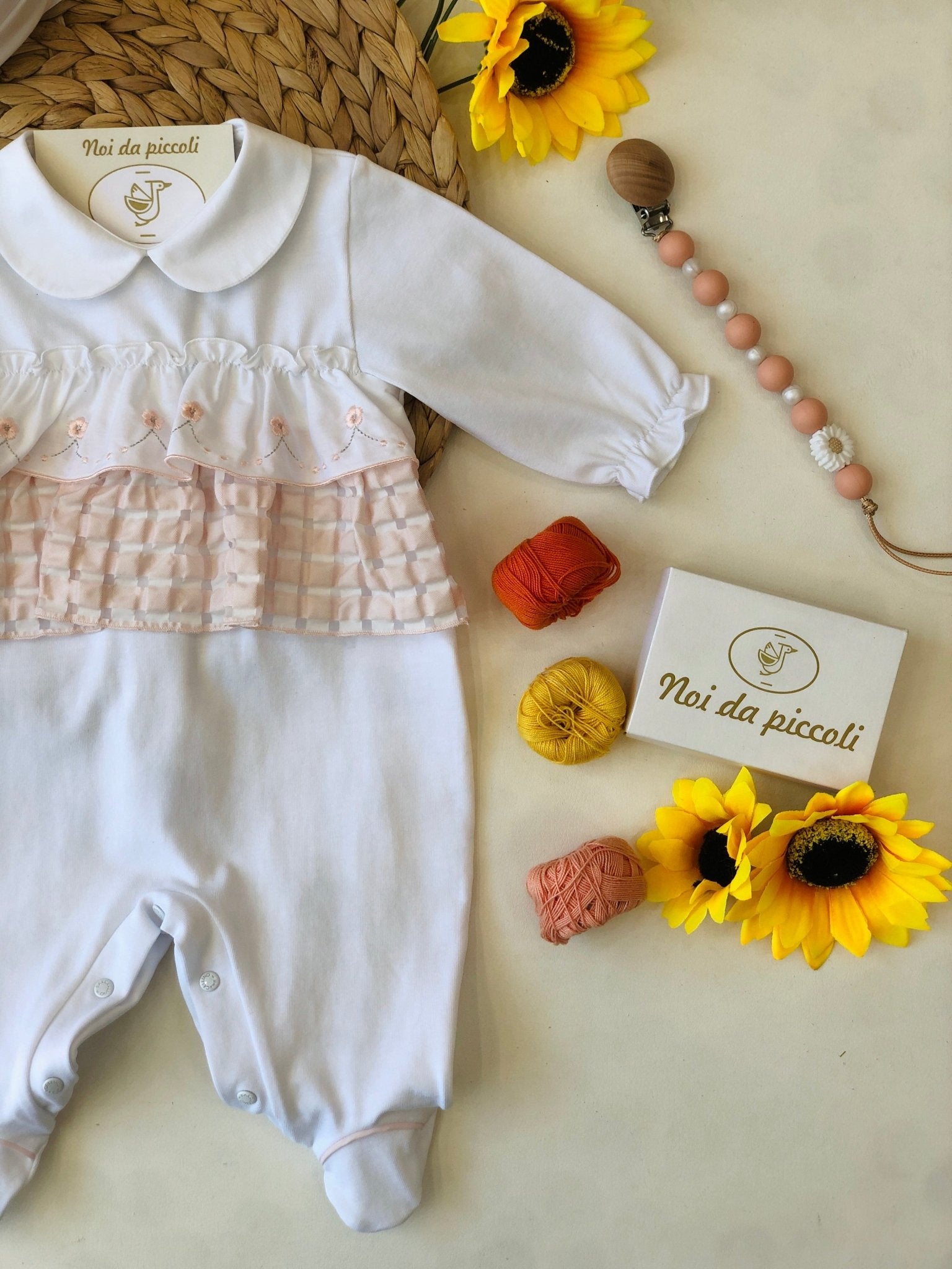 TUTINA COTONE ROSA PESCATO CON PICCOLE BALZE - Noi da piccoli